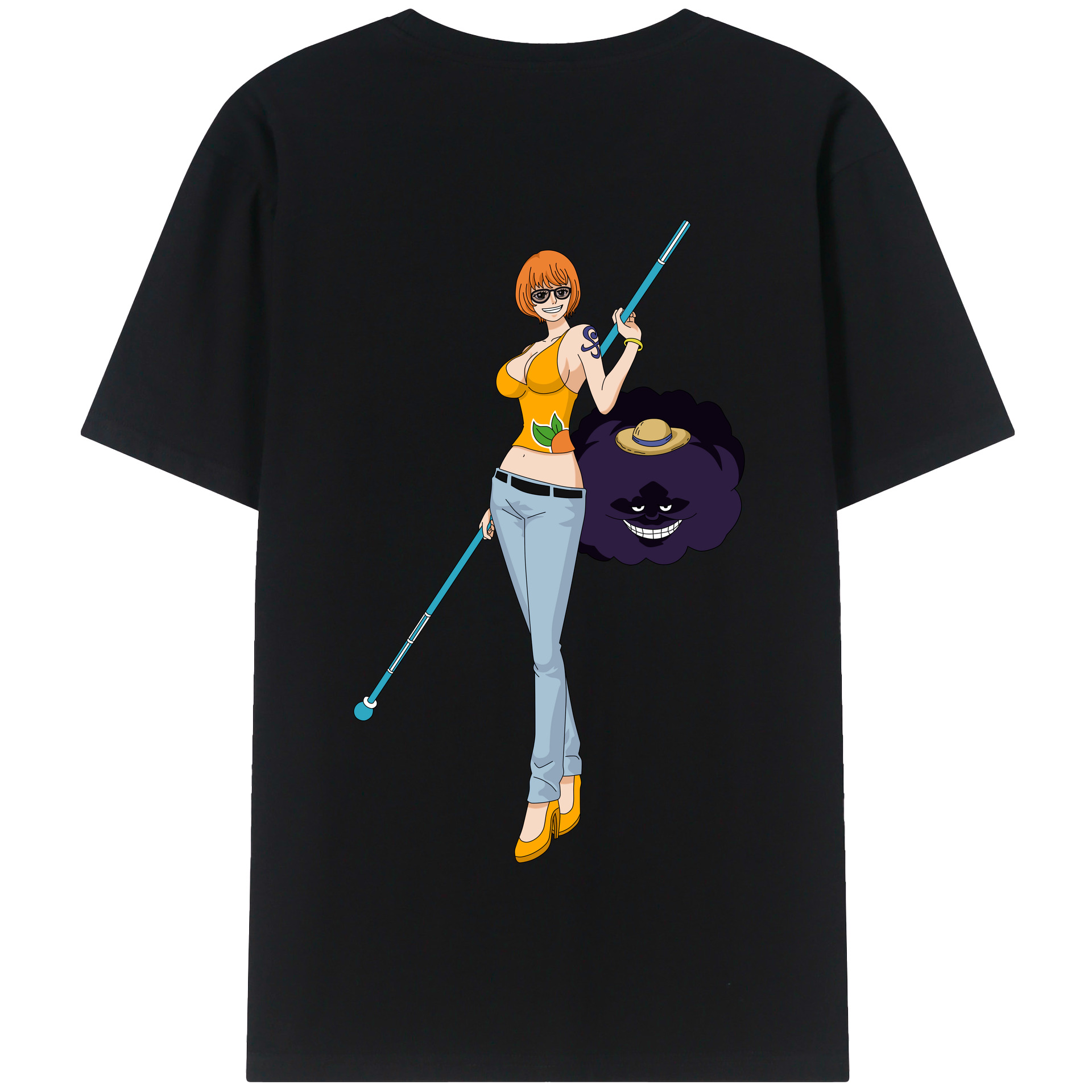 ワンピース ナミ ONE PIECE Nami 綿100％半袖Tシャツ（背面プリント）