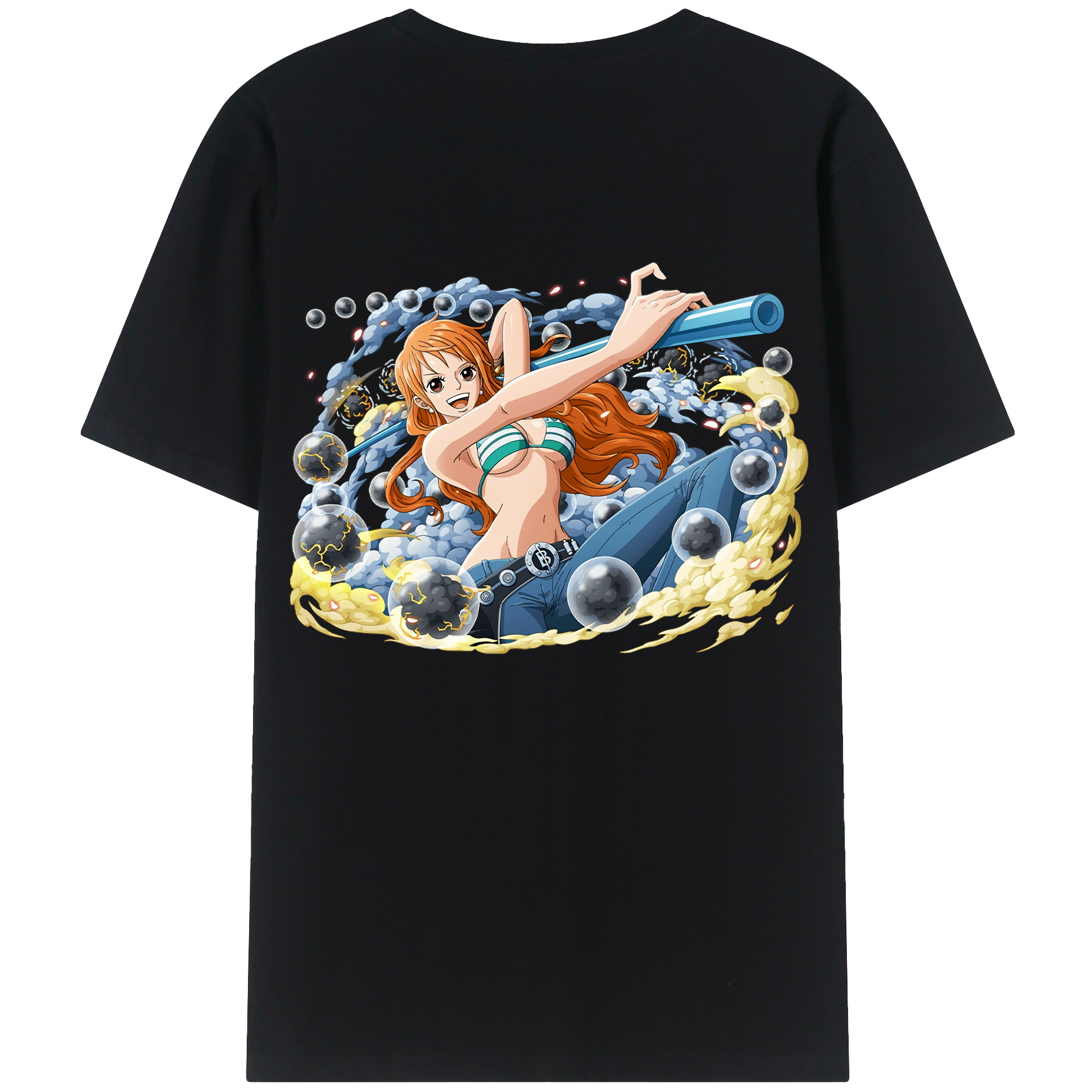 ワンピース ナミ ONE PIECE Nami 綿100％半袖Tシャツ（背面プリント）