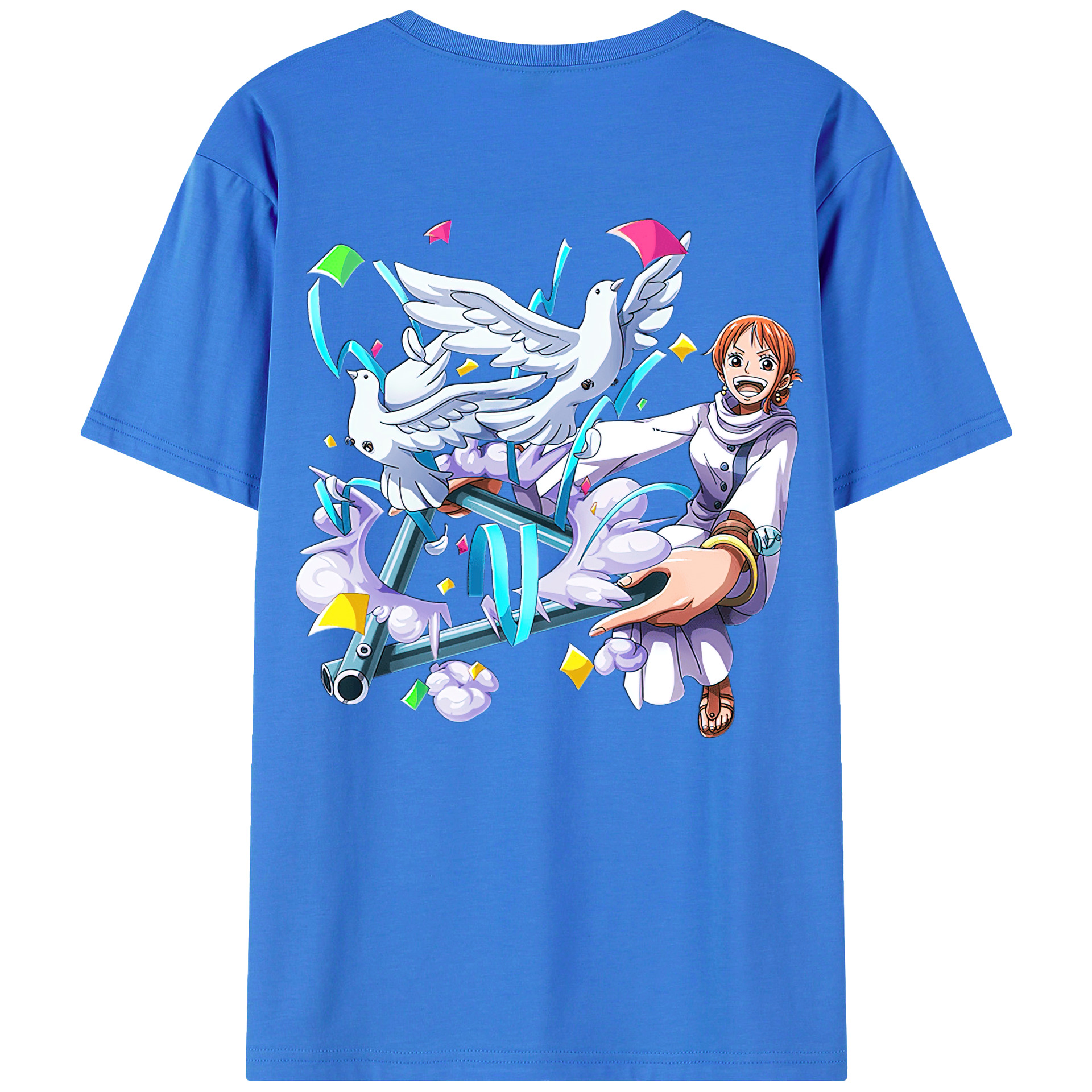 ワンピース ナミ ONE PIECE Nami 綿100％半袖Tシャツ（背面プリント）