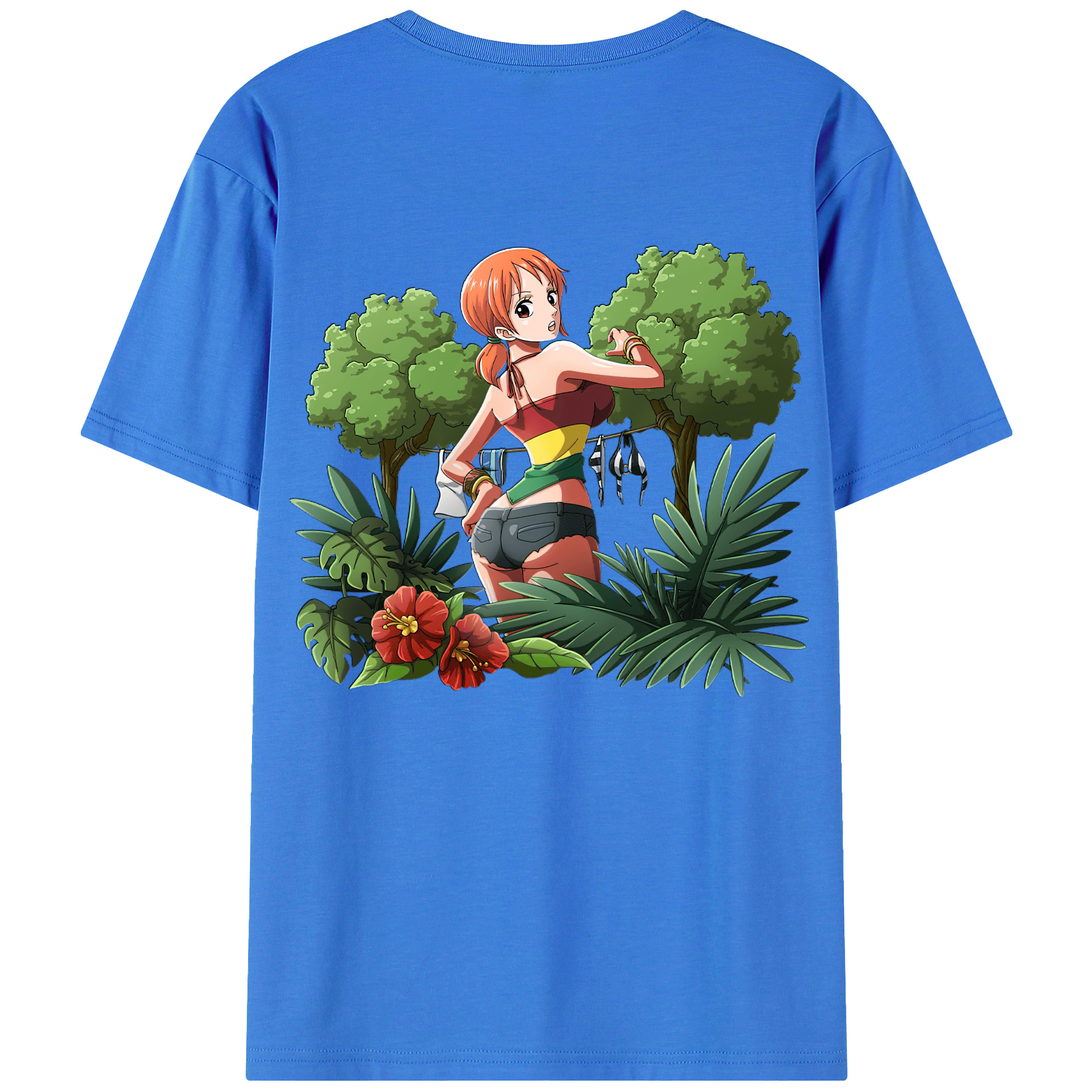 ワンピース ナミ ONE PIECE Nami 綿100％半袖Tシャツ（背面プリント）