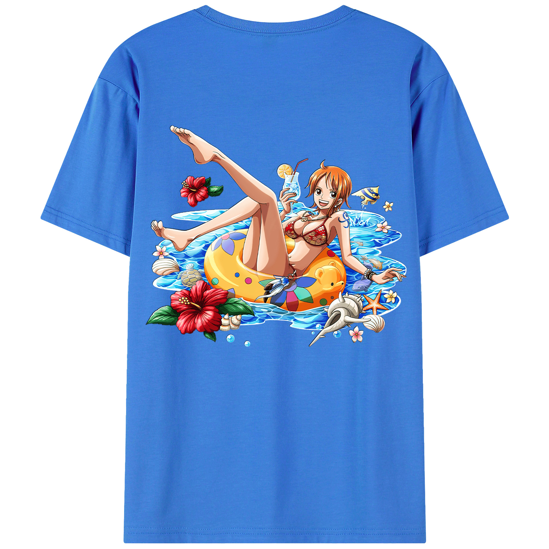 ワンピース ナミ ONE PIECE Nami 綿100％半袖Tシャツ（背面プリント）