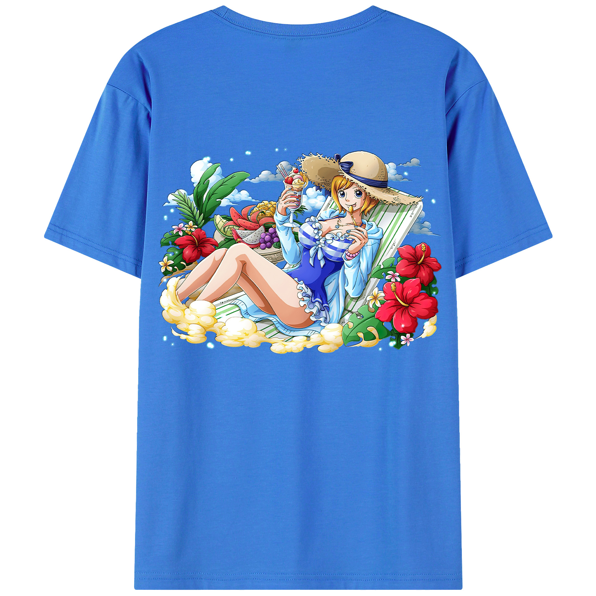 ワンピース ナミ ONE PIECE Nami 綿100％半袖Tシャツ（背面プリント）