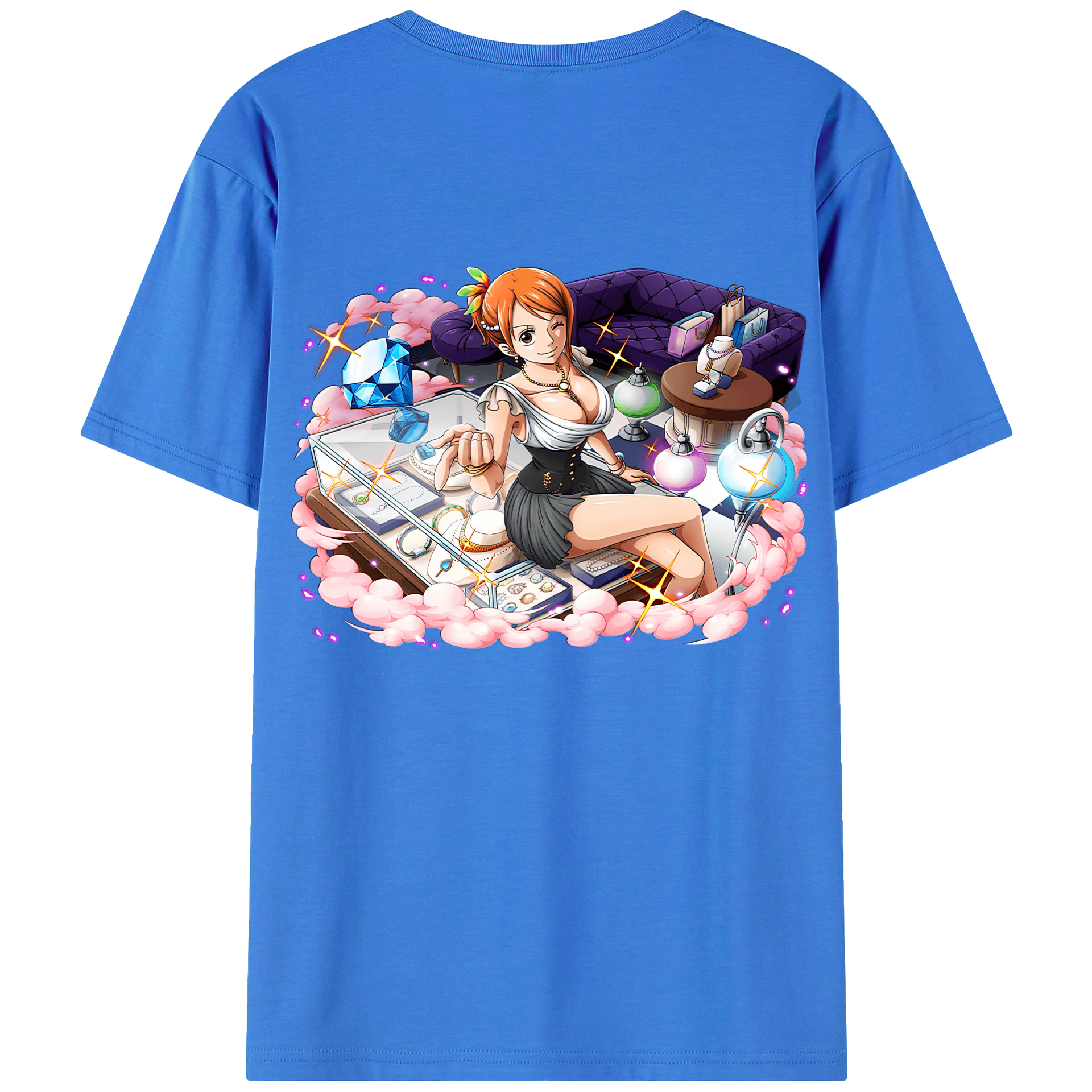 ワンピース ナミ ONE PIECE Nami 綿100％半袖Tシャツ（背面プリント）