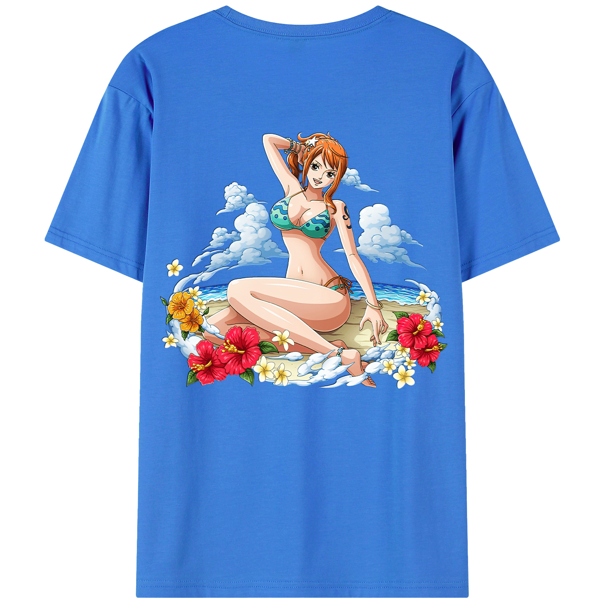 ワンピース ナミ ONE PIECE Nami 綿100％半袖Tシャツ（背面プリント）