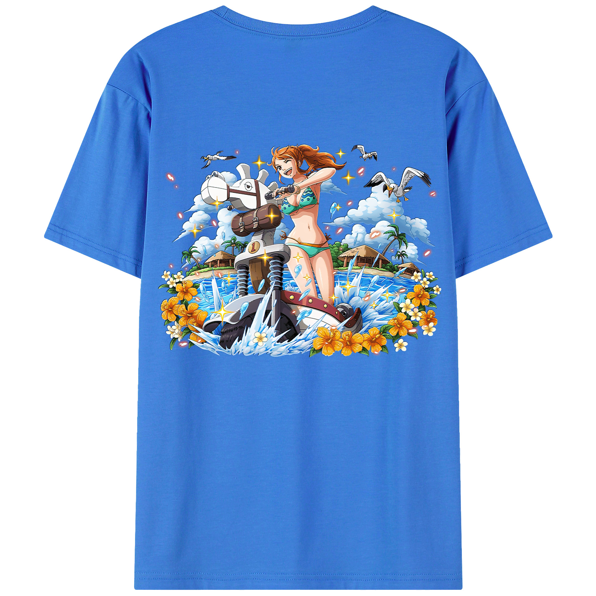 ワンピース ナミ ONE PIECE Nami 綿100％半袖Tシャツ（背面プリント）