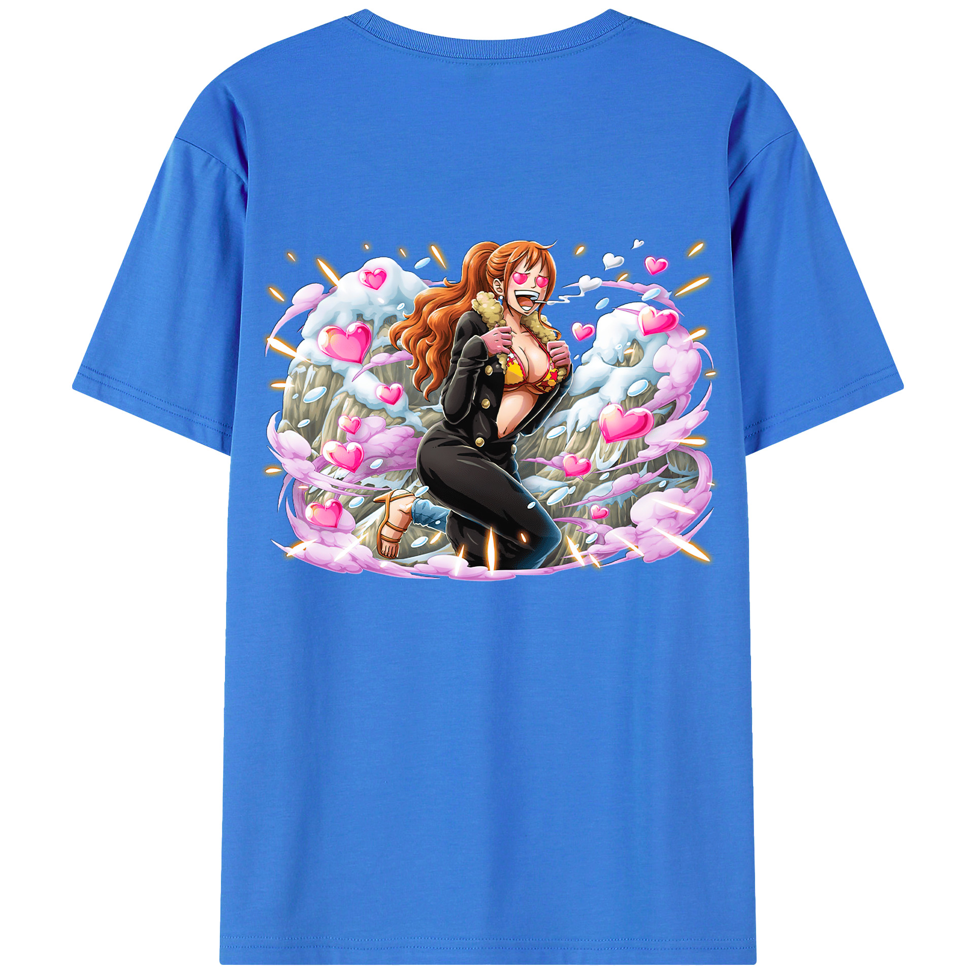 ワンピース ナミ ONE PIECE Nami 綿100％半袖Tシャツ（背面プリント）