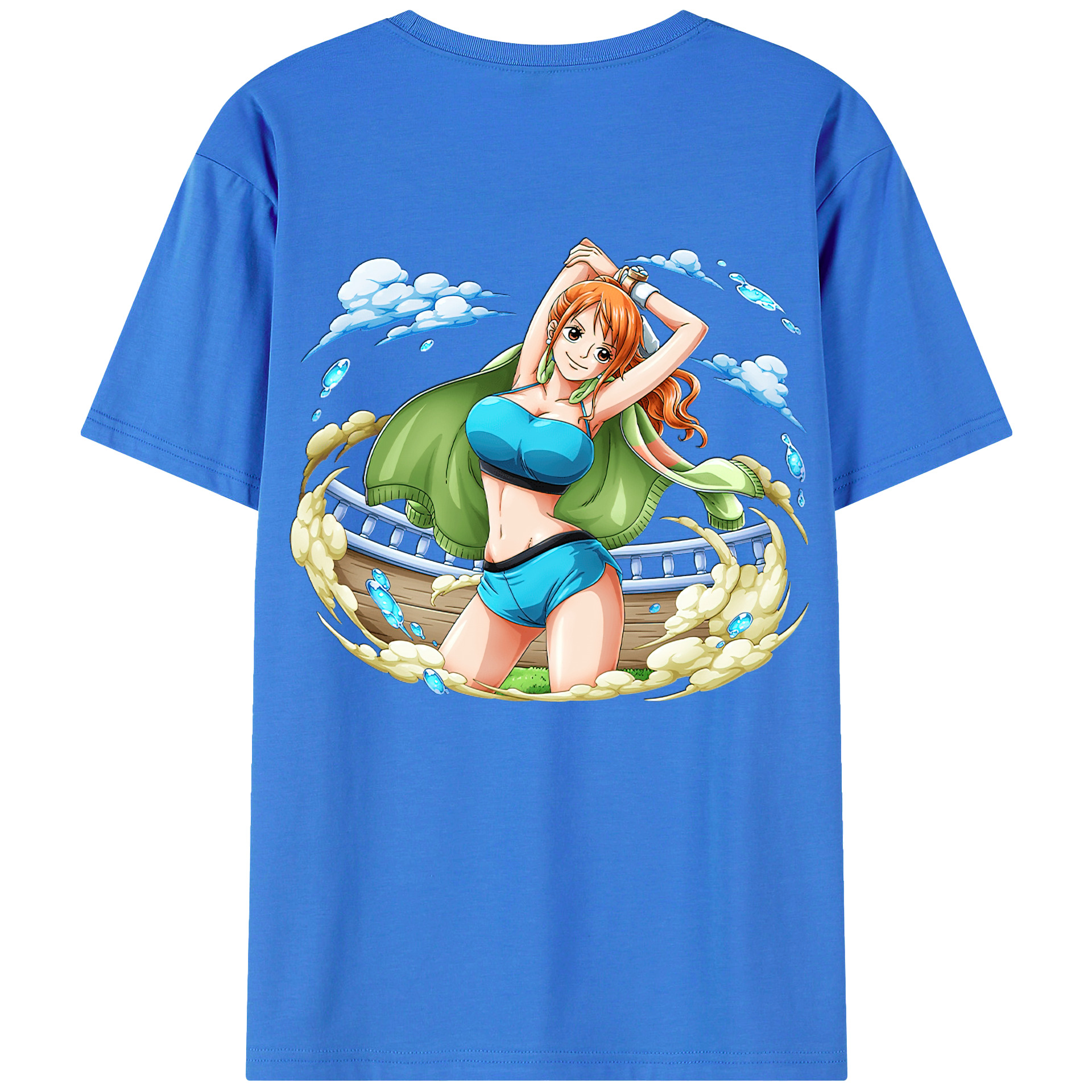 ワンピース ナミ ONE PIECE Nami 綿100％半袖Tシャツ（背面プリント）