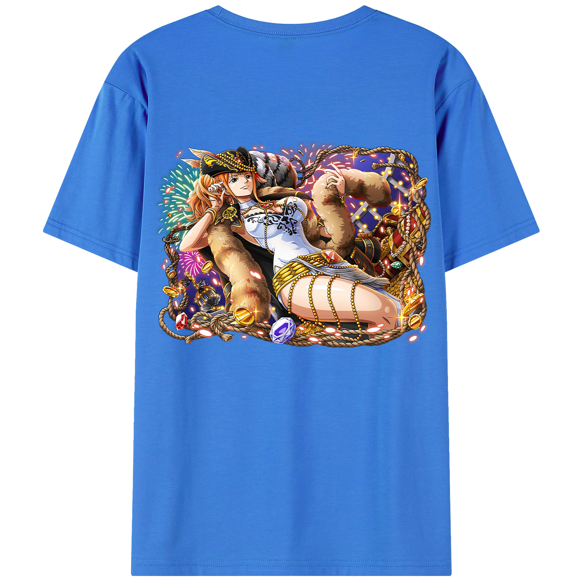 ワンピース ナミ ONE PIECE Nami 綿100％半袖Tシャツ（背面プリント）