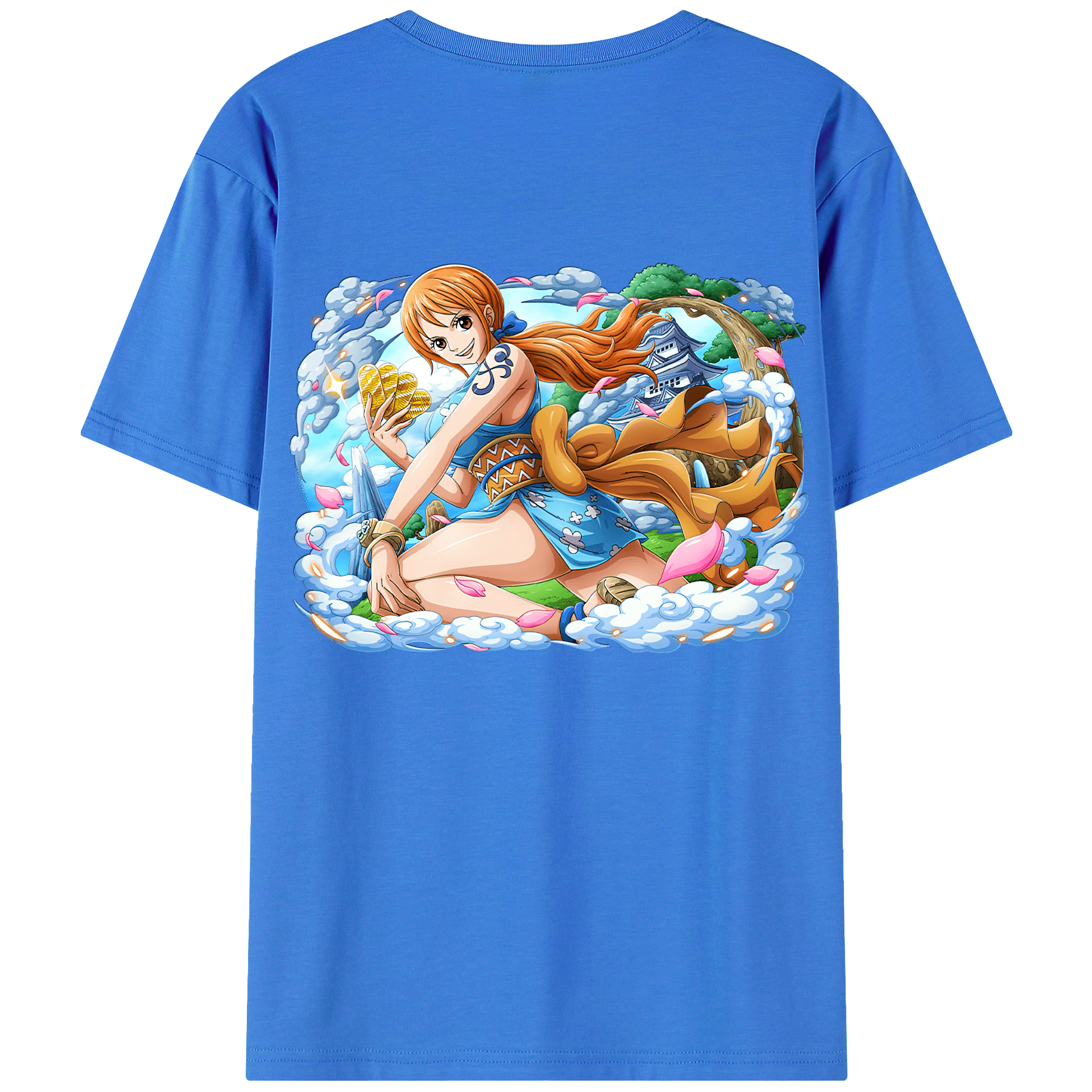 ワンピース ナミ ONE PIECE Nami 綿100％半袖Tシャツ（背面プリント）