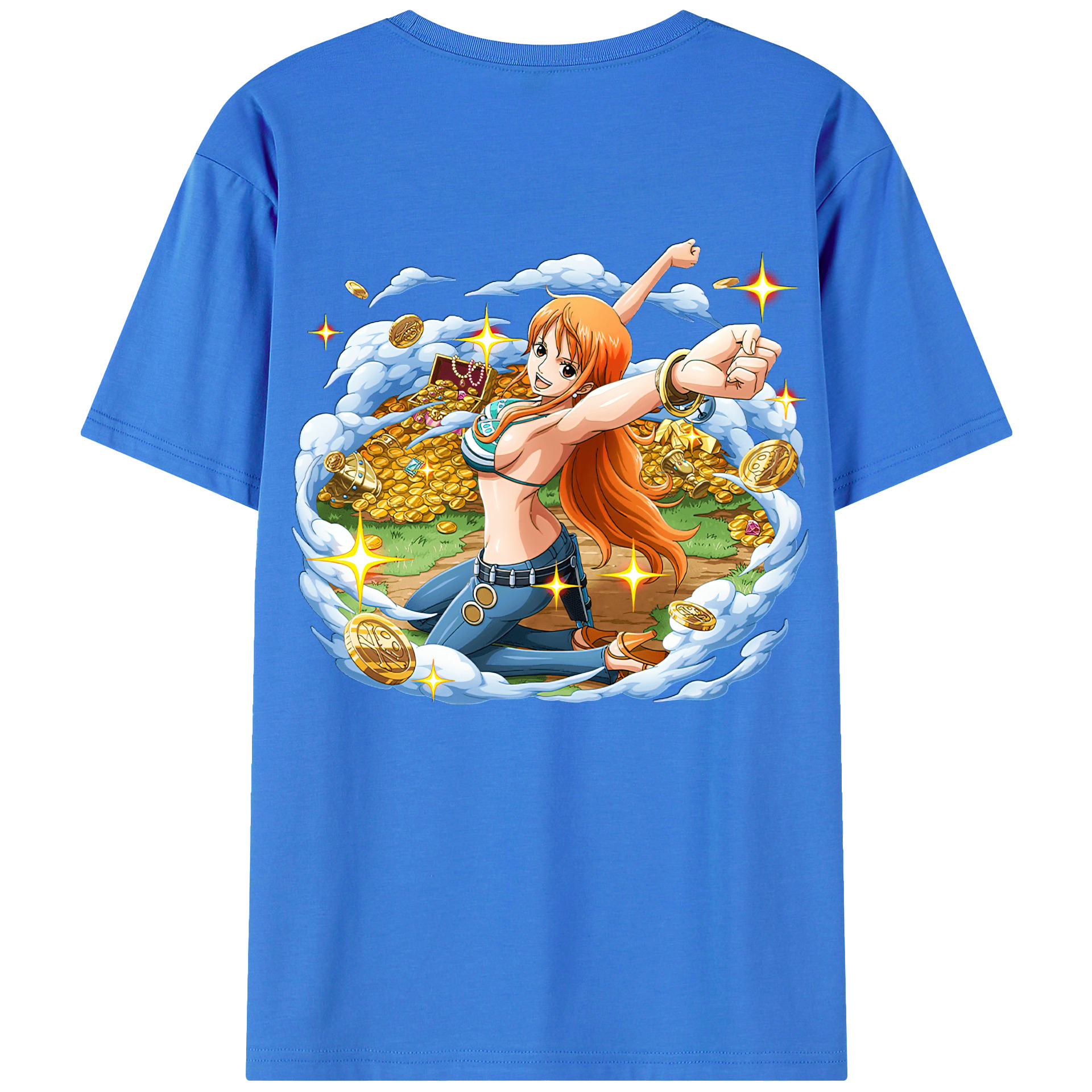 ワンピース ナミ ONE PIECE Nami 綿100％半袖Tシャツ（背面プリント）