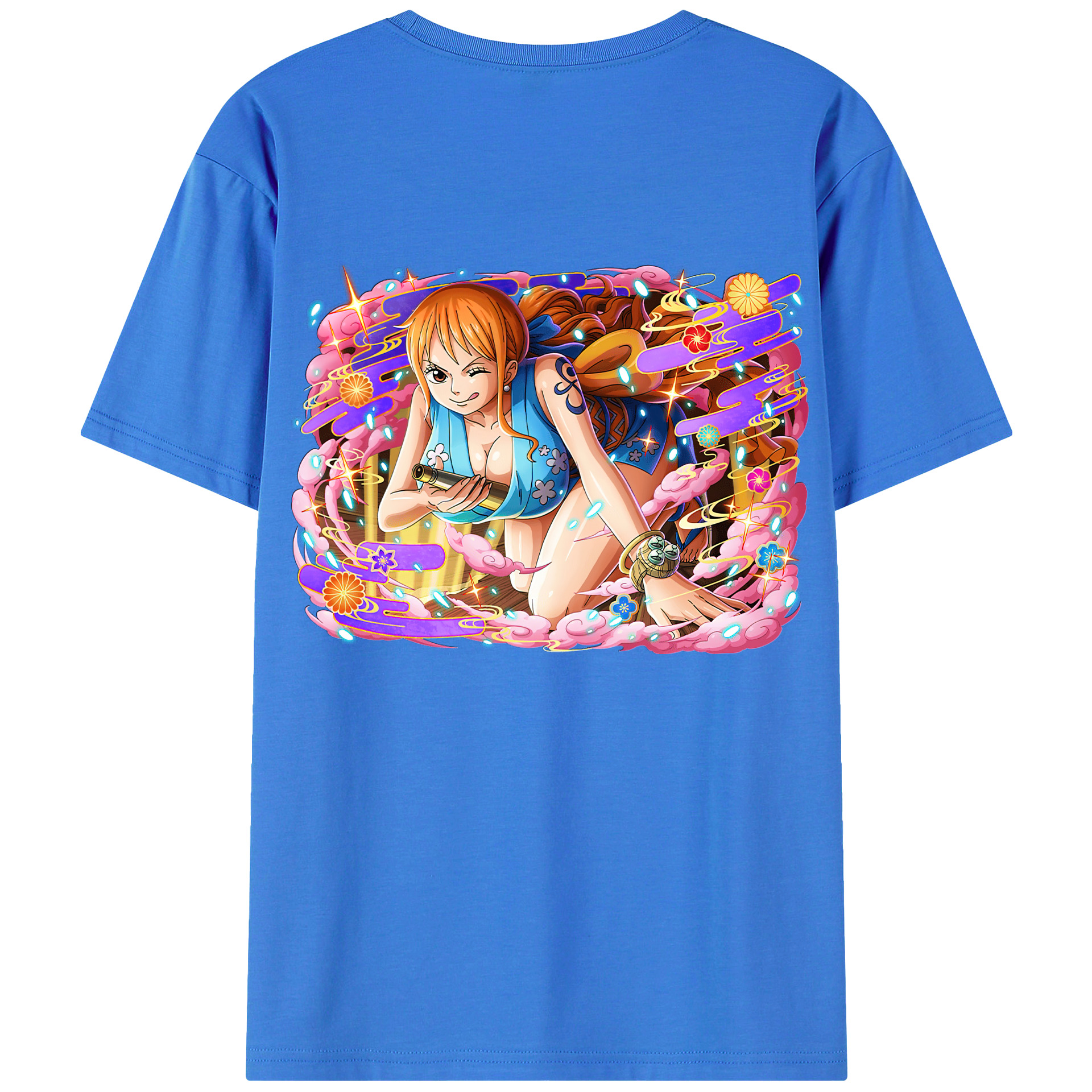 ワンピース ナミ ONE PIECE Nami 綿100％半袖Tシャツ（背面プリント）