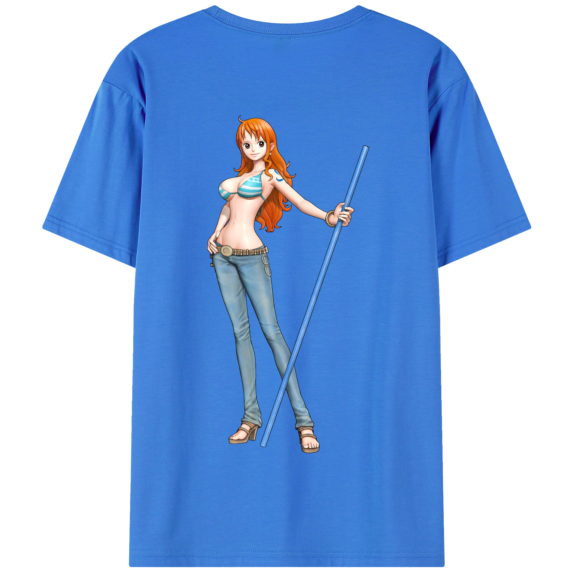 ワンピース ナミ ONE PIECE Nami 綿100％半袖Tシャツ（背面プリント）