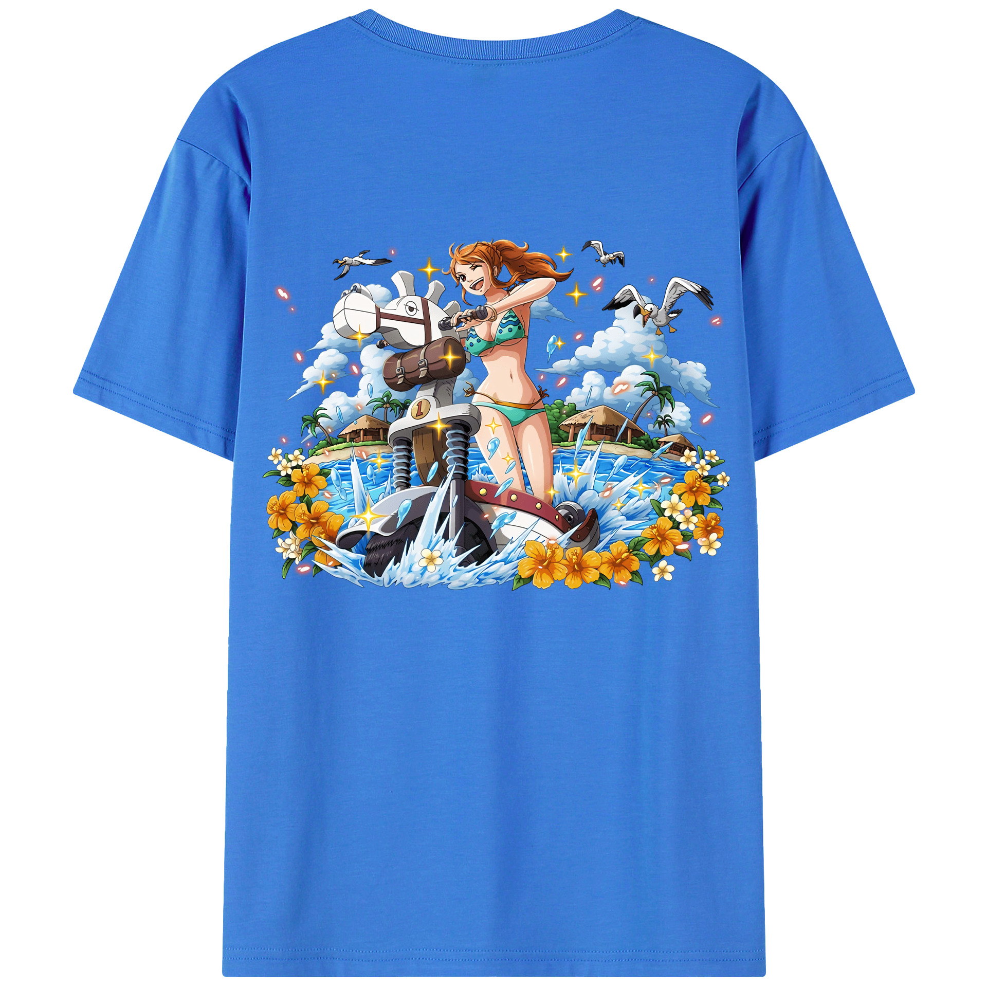 ワンピース ナミ ONE PIECE Nami 綿100％半袖Tシャツ（背面プリント）
