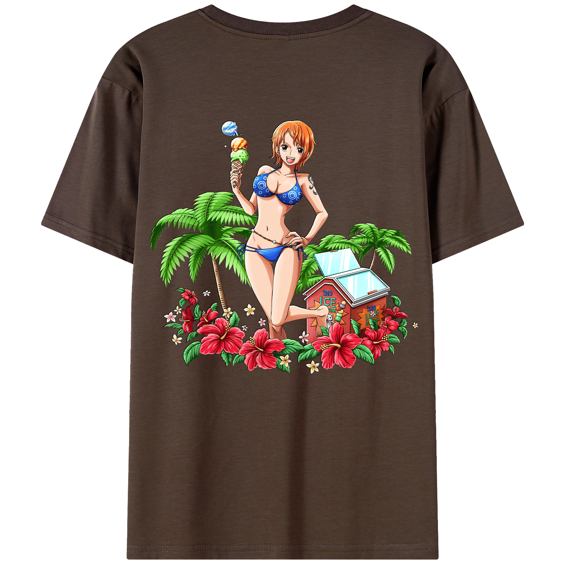 ワンピース ナミ ONE PIECE Nami 綿100％半袖Tシャツ（背面プリント）