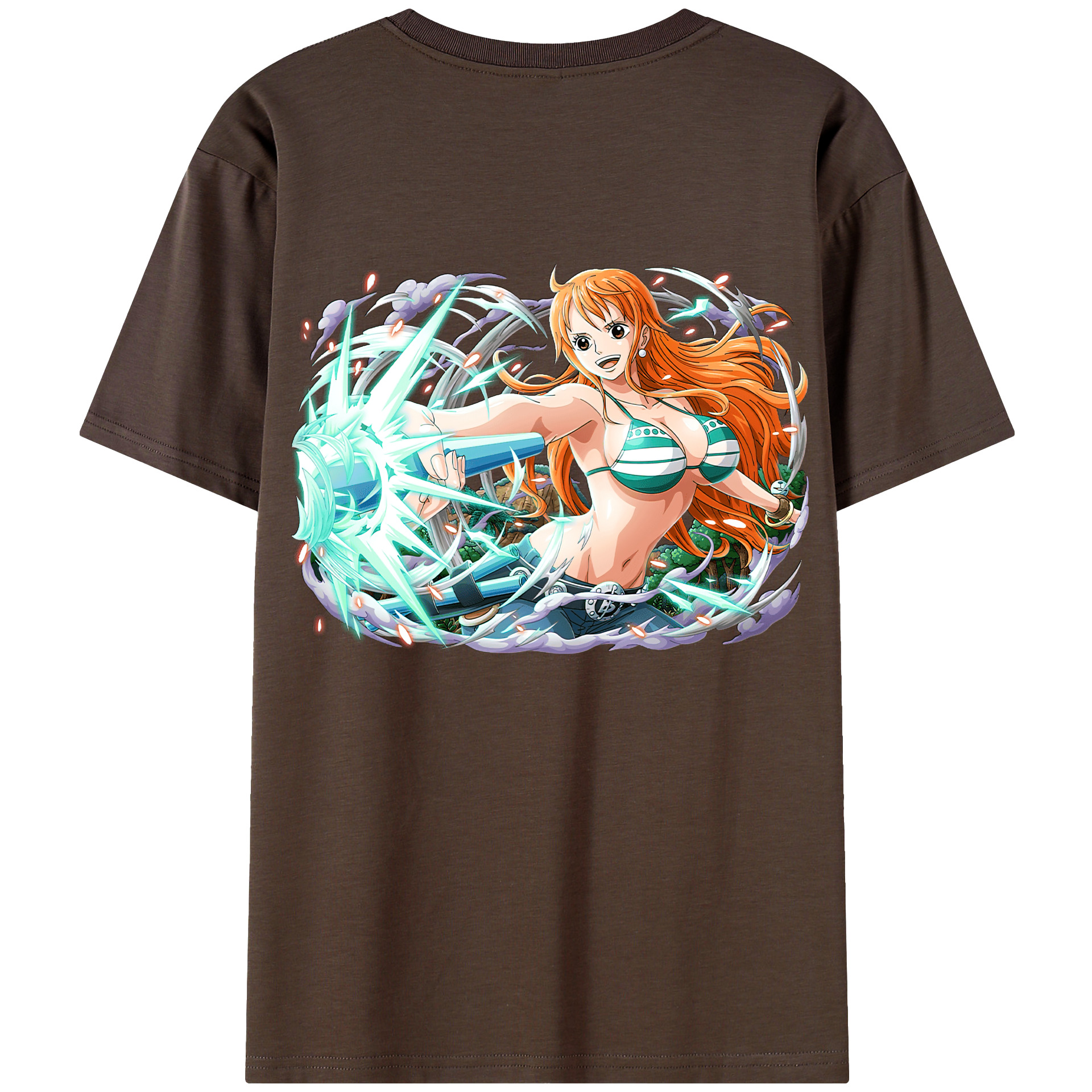 ワンピース ナミ ONE PIECE Nami 綿100％半袖Tシャツ（背面プリント）