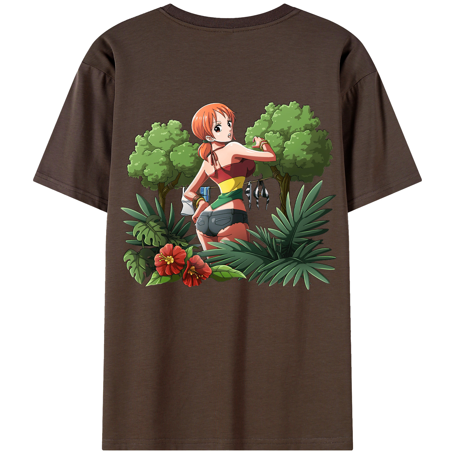 ワンピース ナミ ONE PIECE Nami 綿100％半袖Tシャツ（背面プリント）