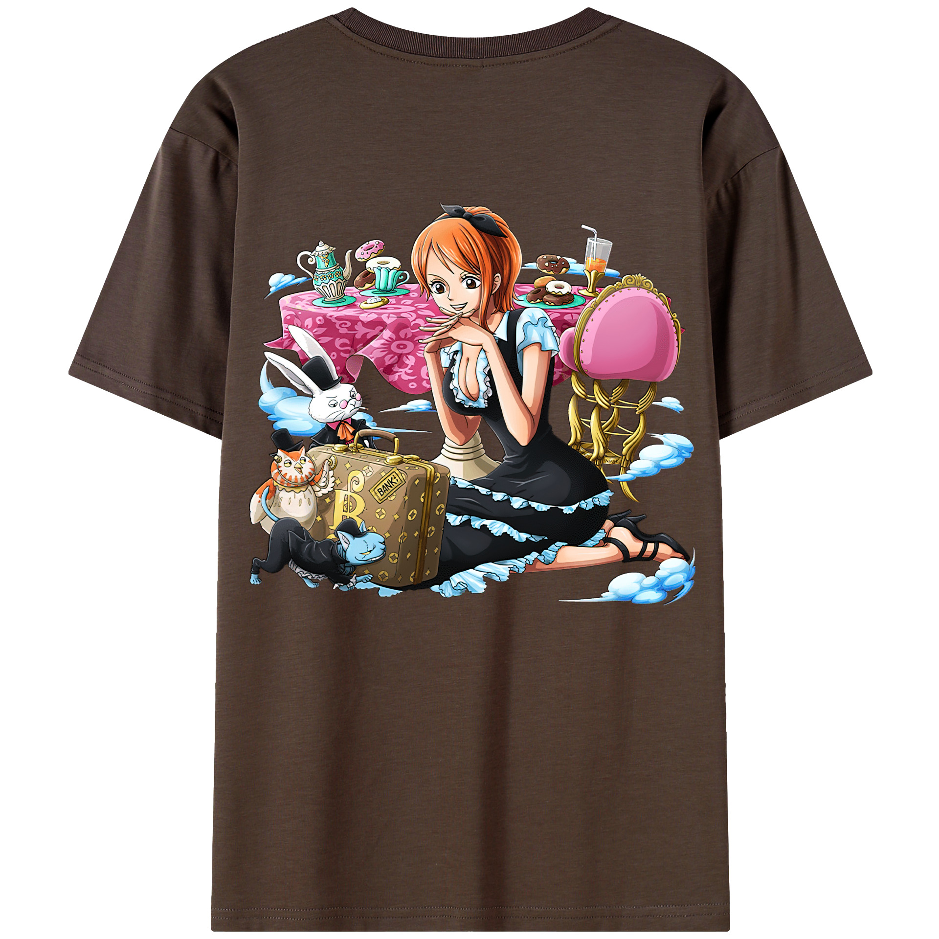 ワンピース ナミ ONE PIECE Nami 綿100％半袖Tシャツ（背面プリント）