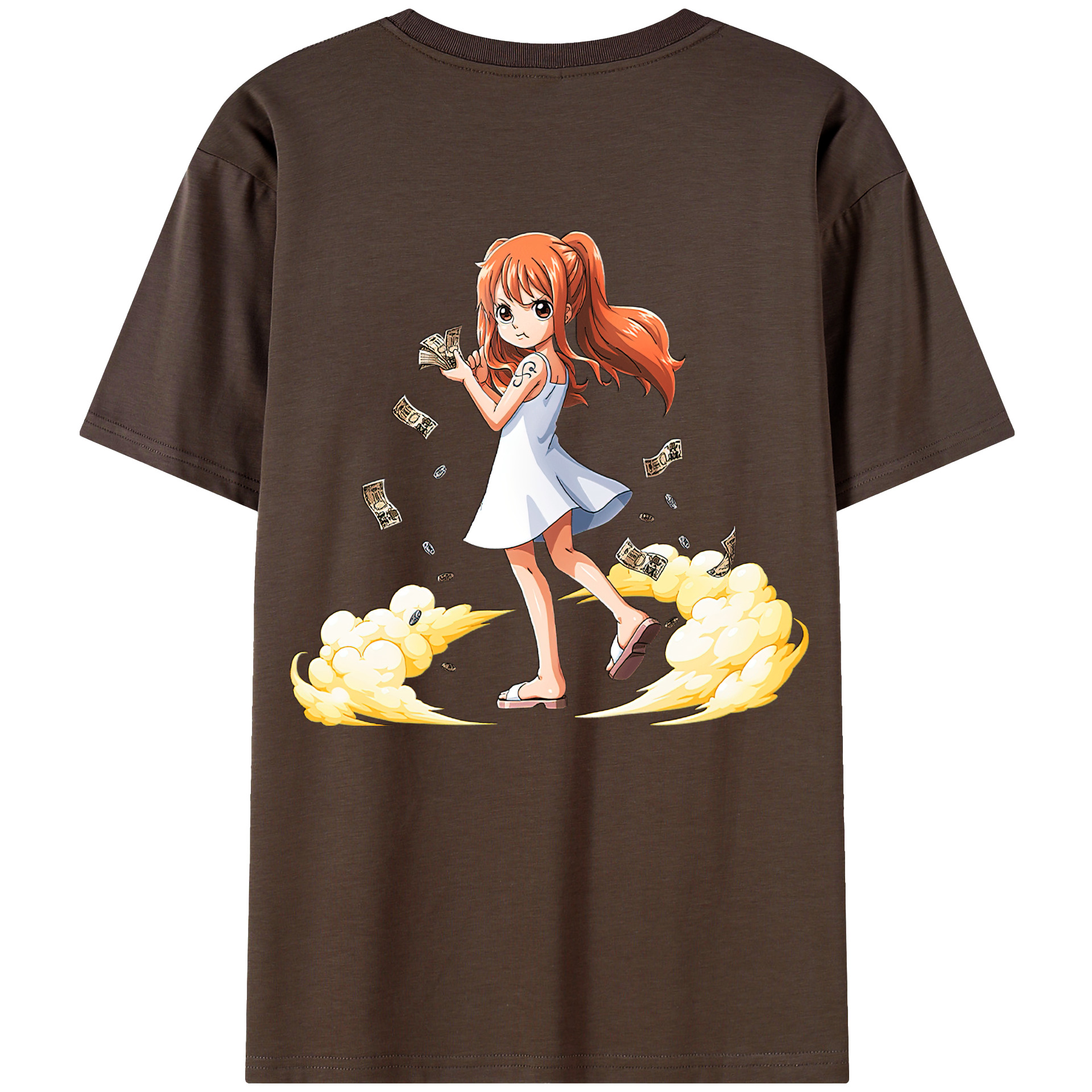 ワンピース ナミ ONE PIECE Nami 綿100％半袖Tシャツ（背面プリント）