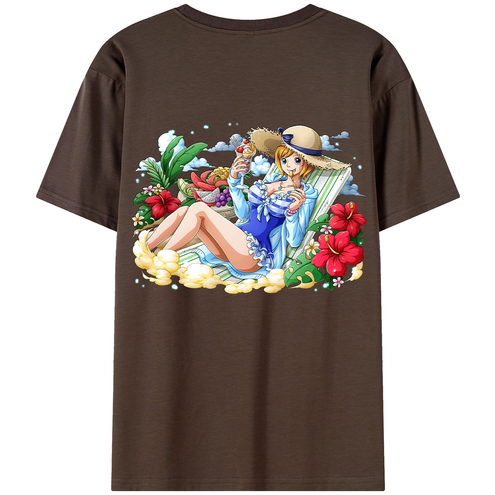 ワンピース ナミ ONE PIECE Nami 綿100％半袖Tシャツ（背面プリント）