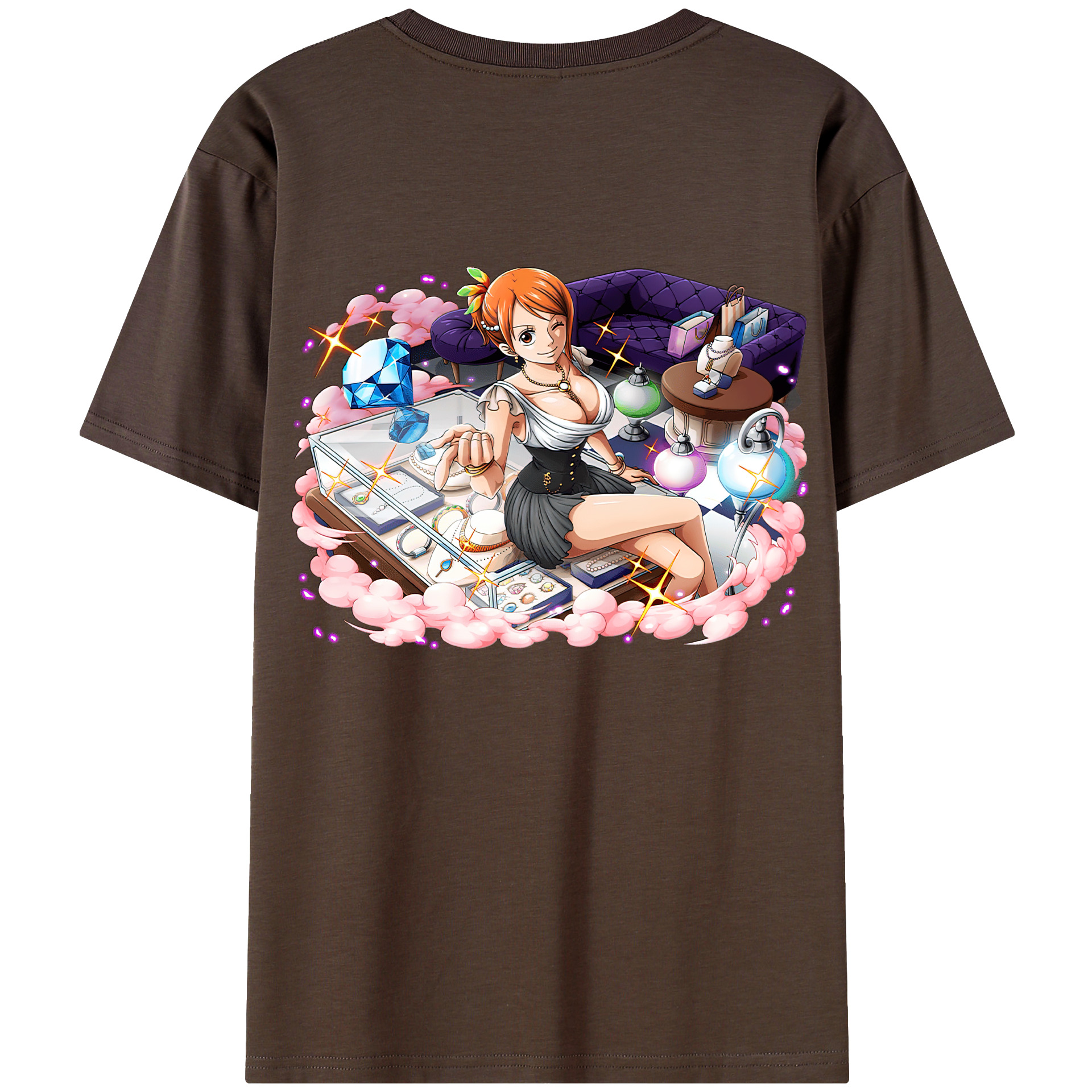 ワンピース ナミ ONE PIECE Nami 綿100％半袖Tシャツ（背面プリント）