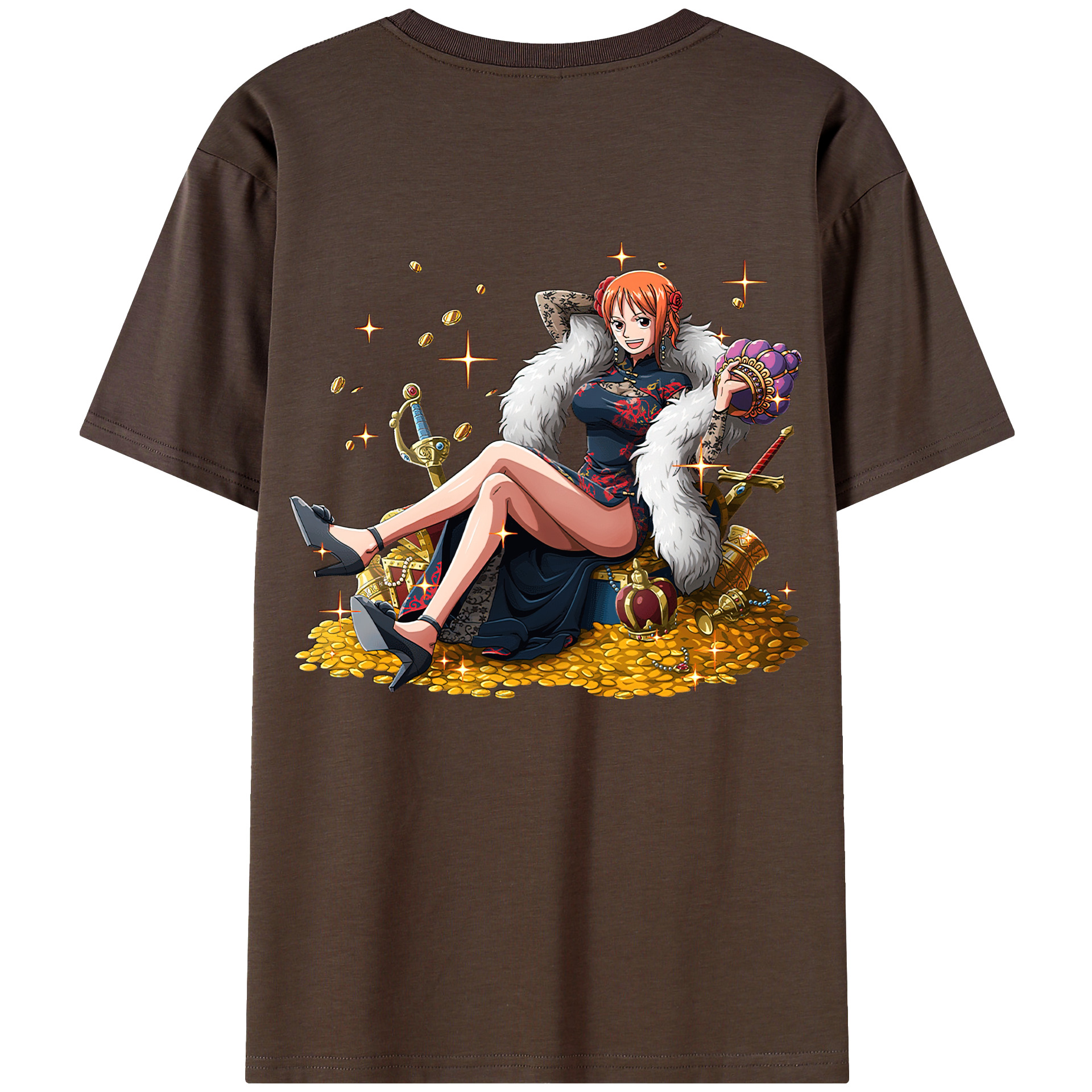 ワンピース ナミ ONE PIECE Nami 綿100％半袖Tシャツ（背面プリント）