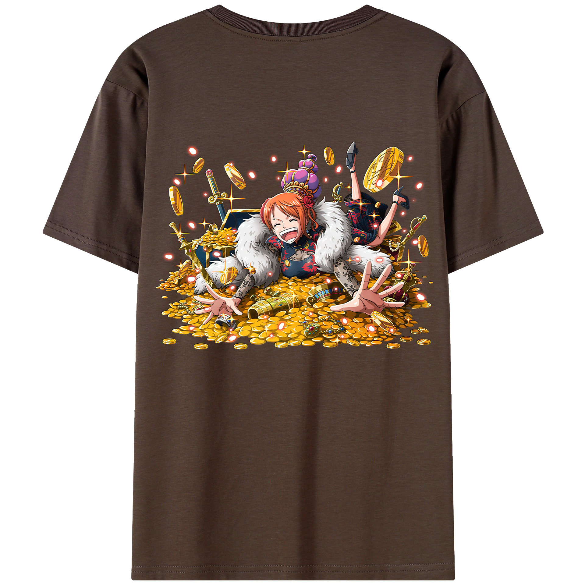 ワンピース ナミ ONE PIECE Nami 綿100％半袖Tシャツ（背面プリント）