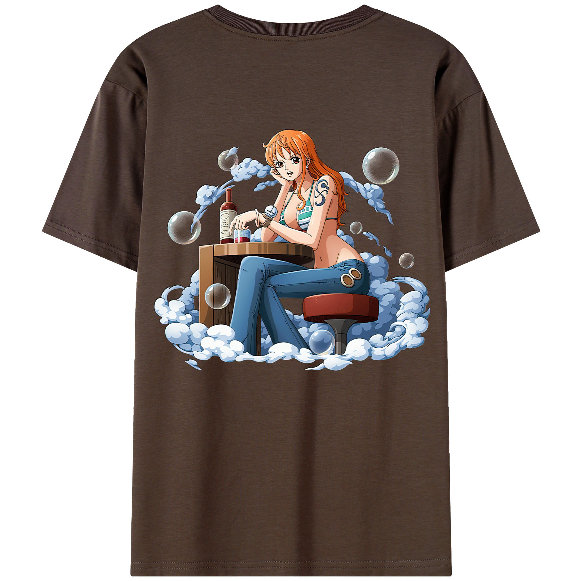 ワンピース ナミ ONE PIECE Nami 綿100％半袖Tシャツ（背面プリント）