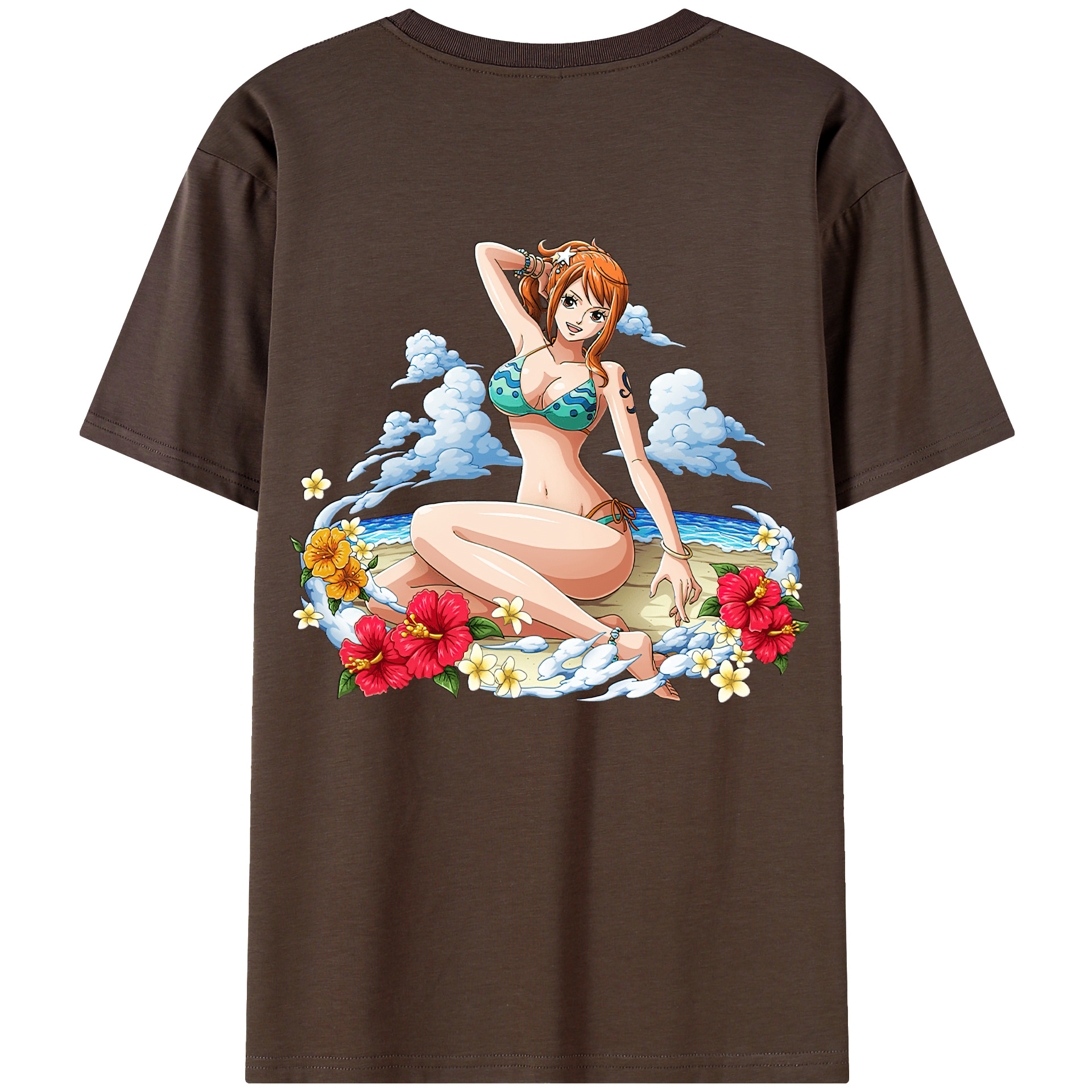 ワンピース ナミ ONE PIECE Nami 綿100％半袖Tシャツ（背面プリント）