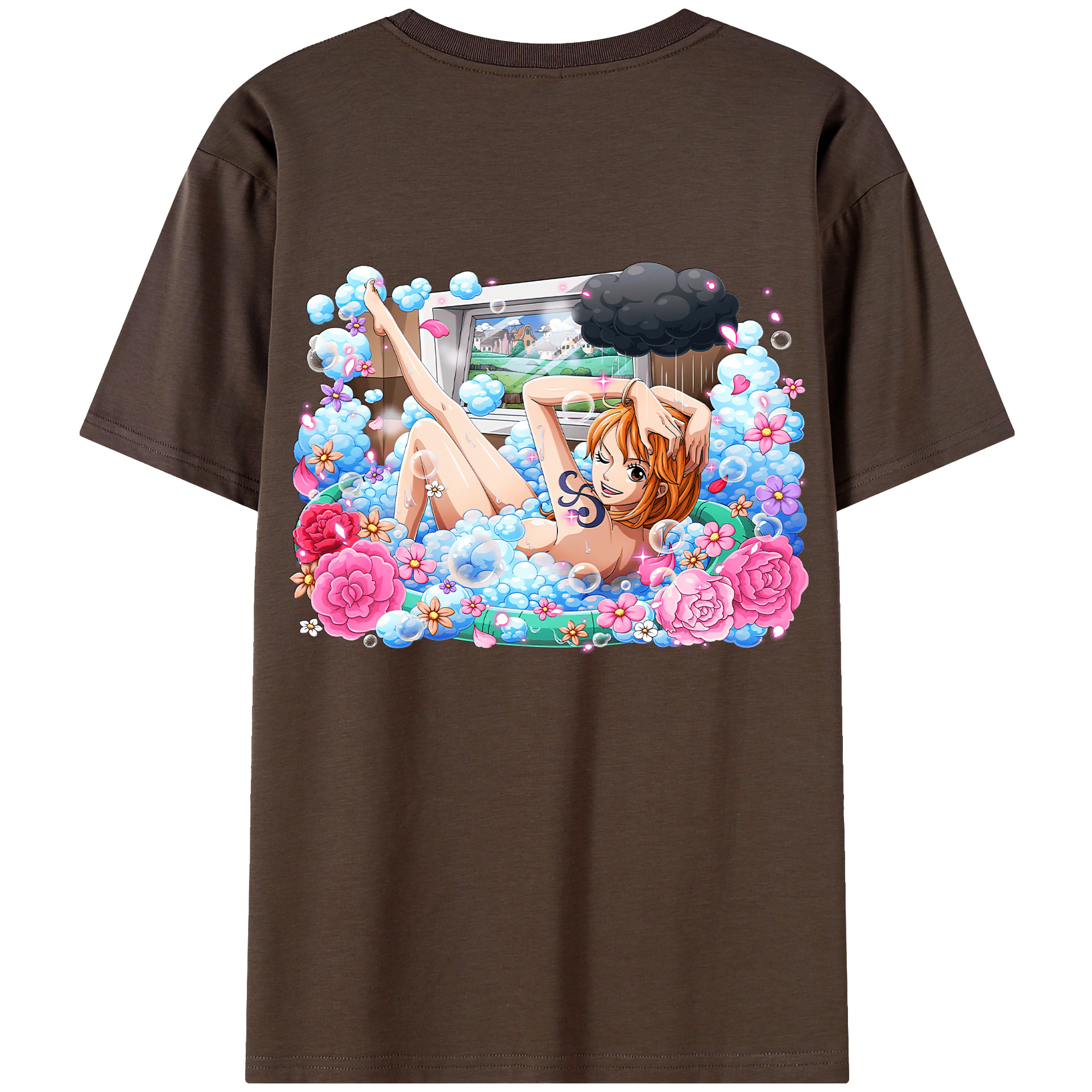 ワンピース ナミ ONE PIECE Nami 綿100％半袖Tシャツ（背面プリント）