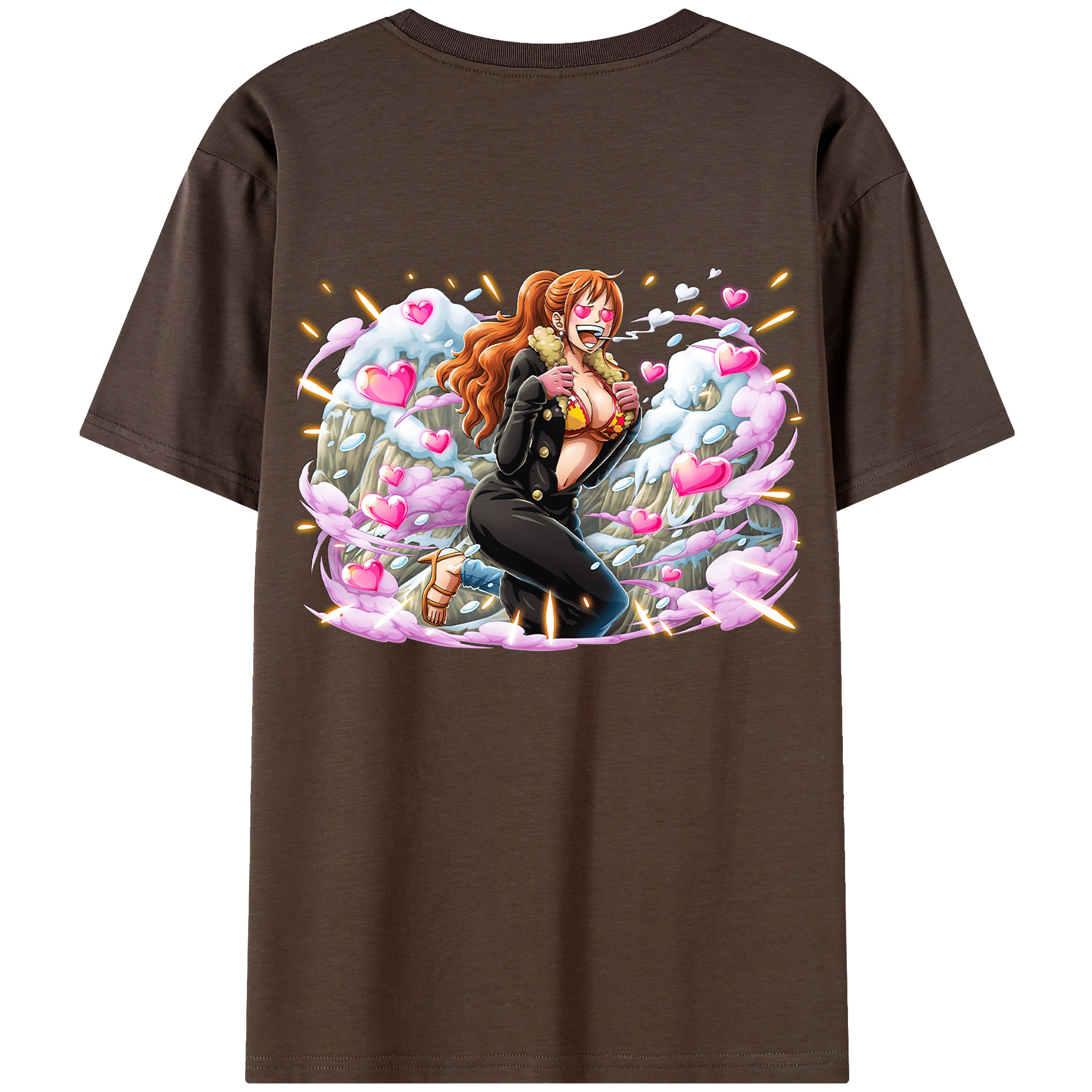 ワンピース ナミ ONE PIECE Nami 綿100％半袖Tシャツ（背面プリント）