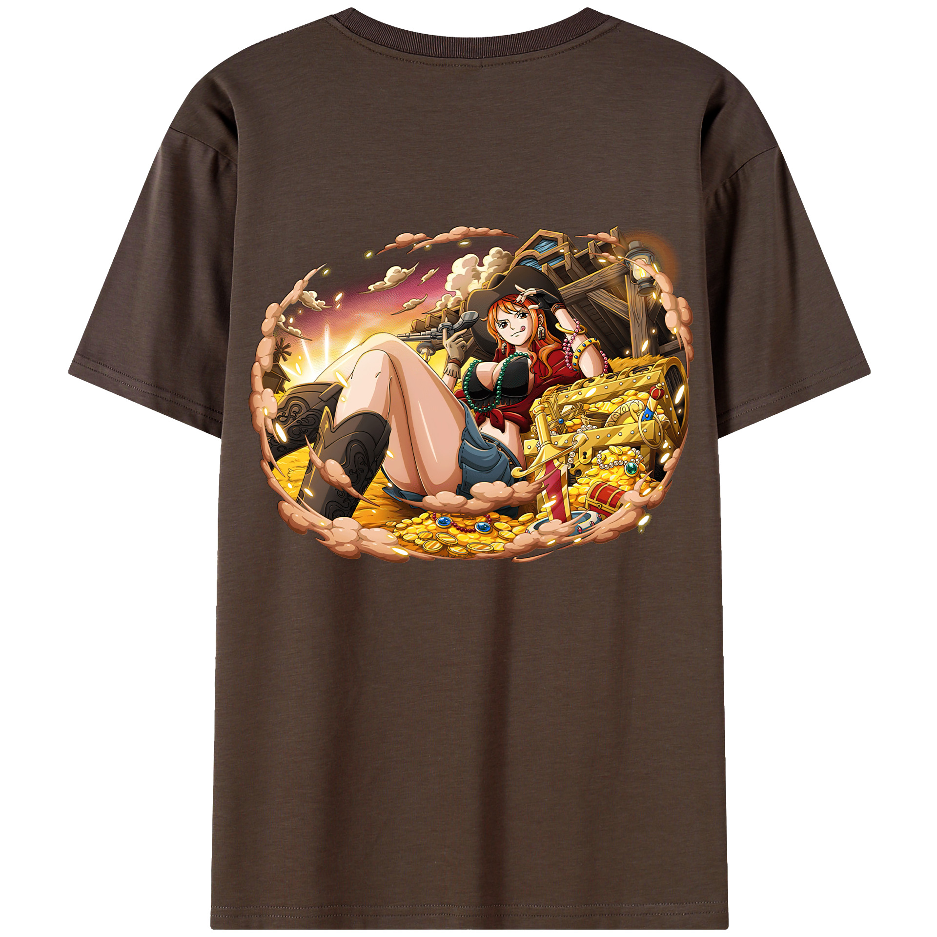 ワンピース ナミ ONE PIECE Nami 綿100％半袖Tシャツ（背面プリント）