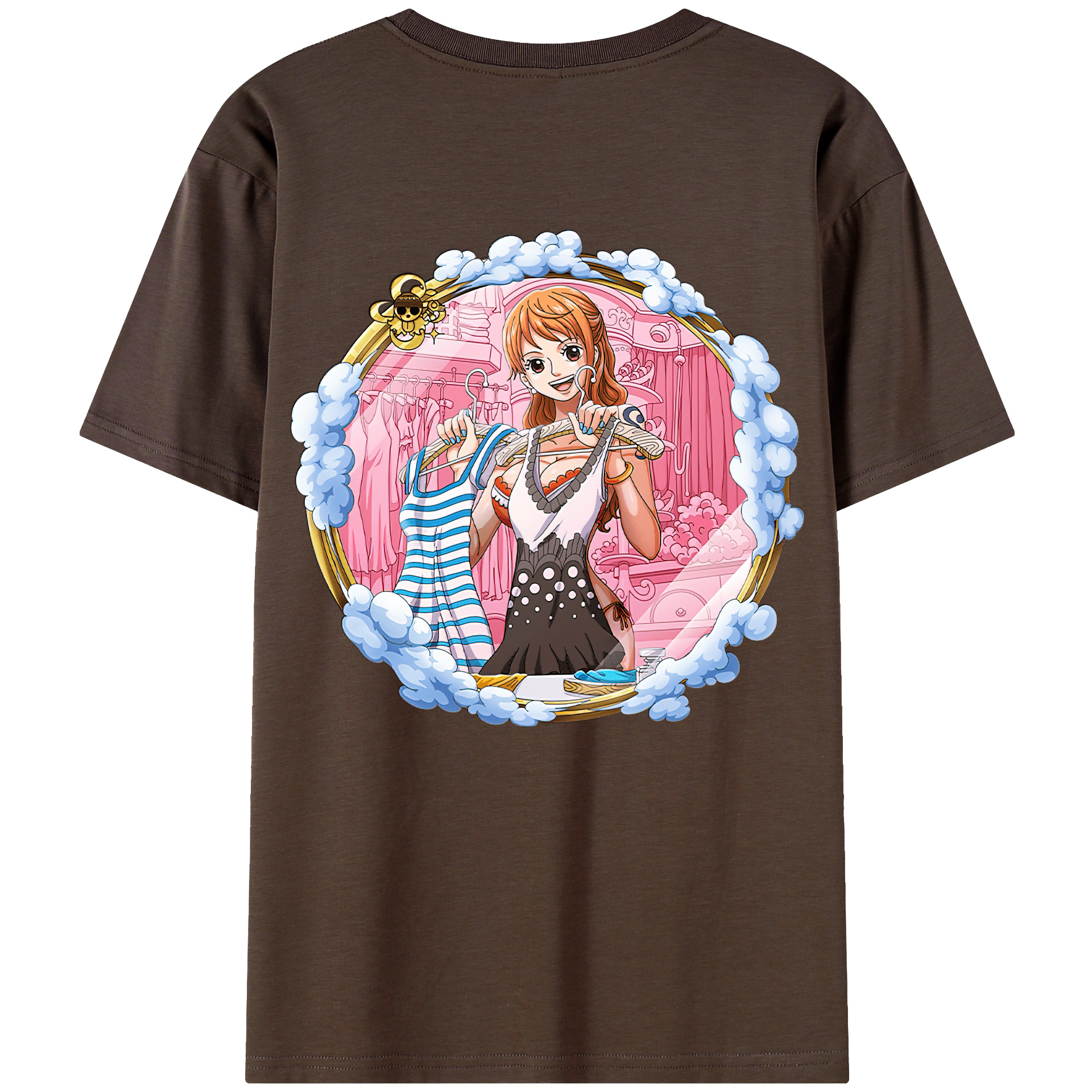 ワンピース ナミ ONE PIECE Nami 綿100％半袖Tシャツ（背面プリント）