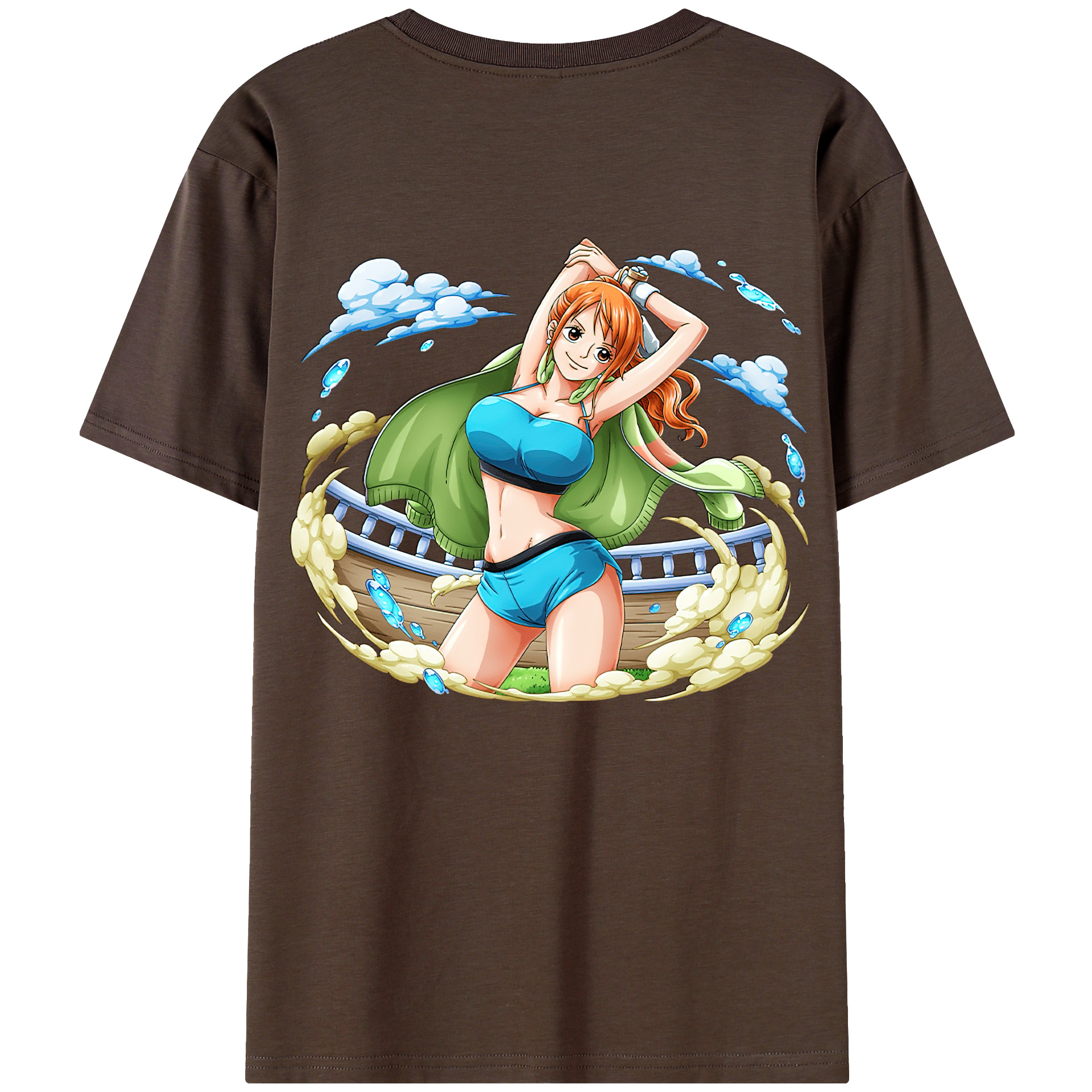 ワンピース ナミ ONE PIECE Nami 綿100％半袖Tシャツ（背面プリント）
