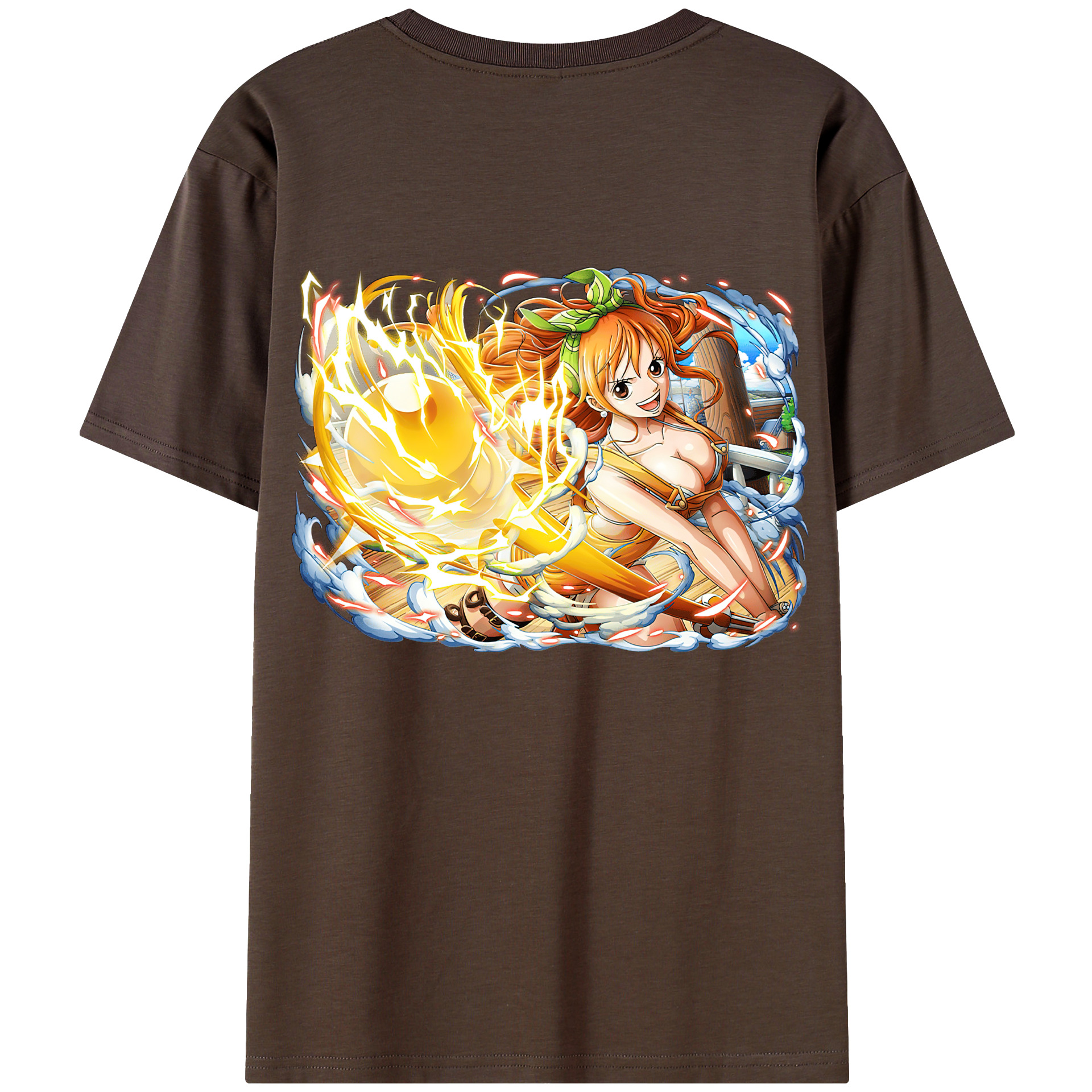 ワンピース ナミ ONE PIECE Nami 綿100％半袖Tシャツ（背面プリント）