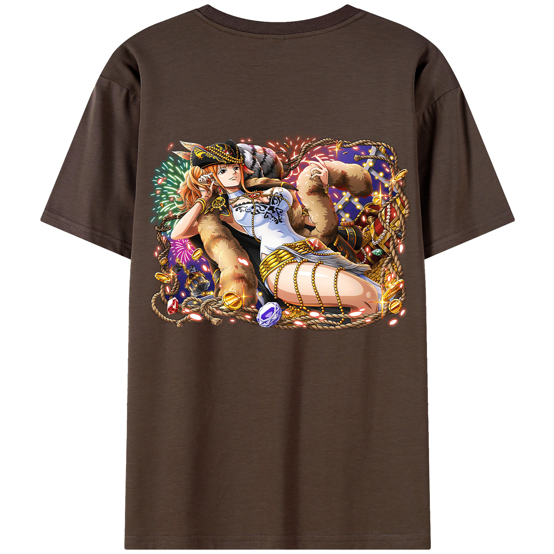 ワンピース ナミ ONE PIECE Nami 綿100％半袖Tシャツ（背面プリント）