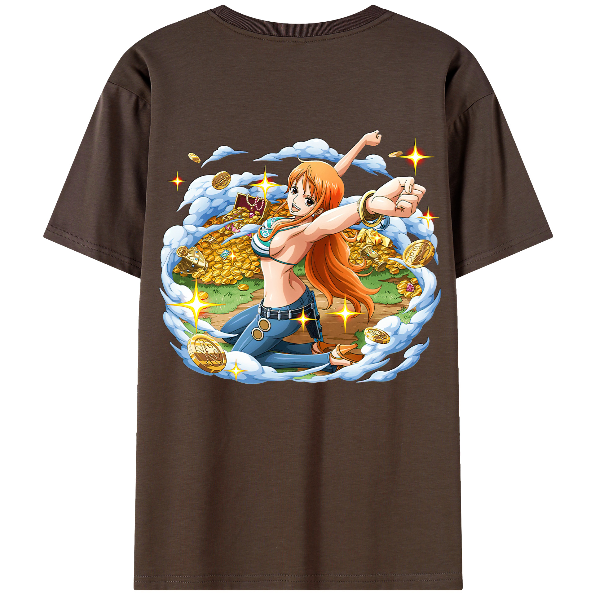 ワンピース ナミ ONE PIECE Nami 綿100％半袖Tシャツ（背面プリント）