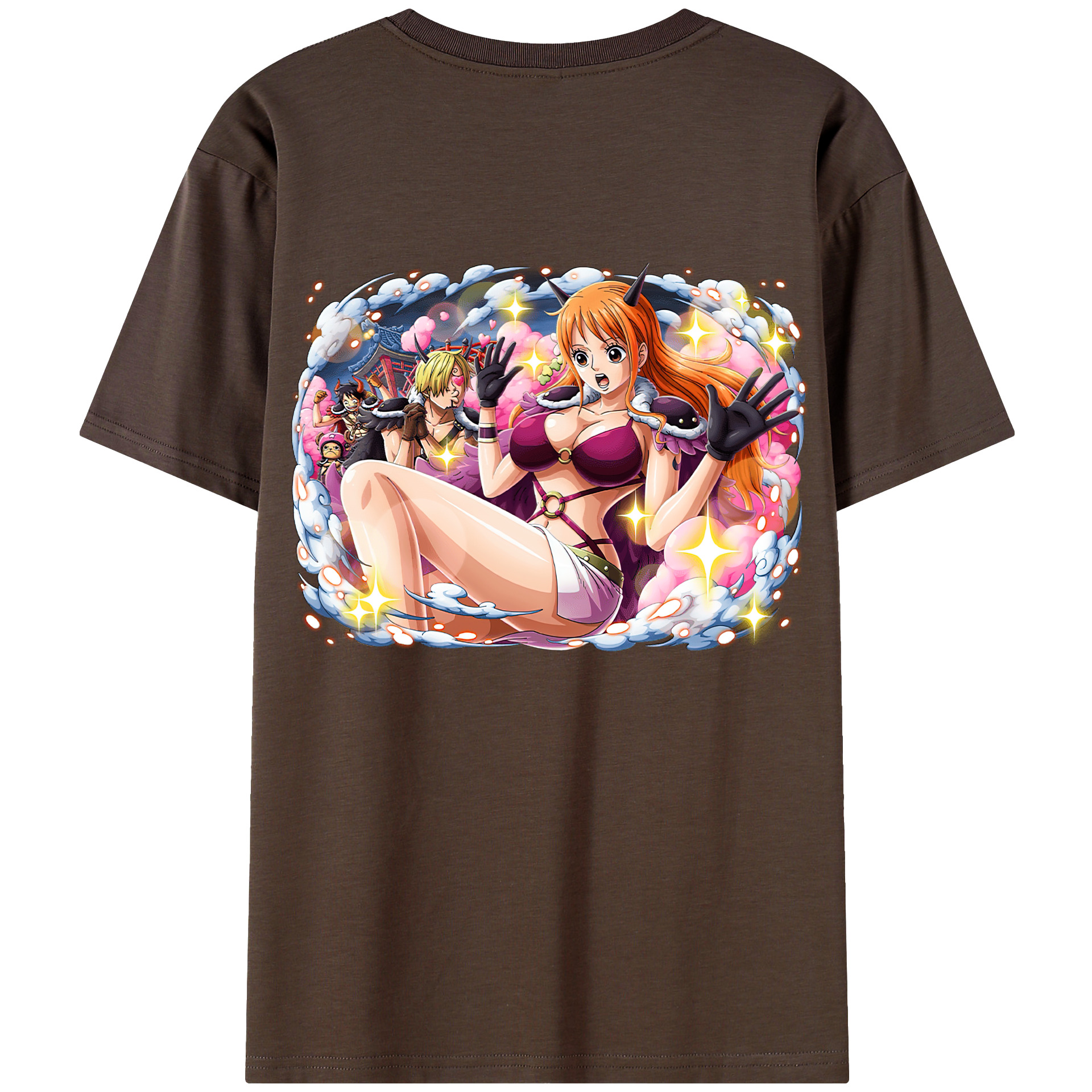 ワンピース ナミ ONE PIECE Nami 綿100％半袖Tシャツ（背面プリント）