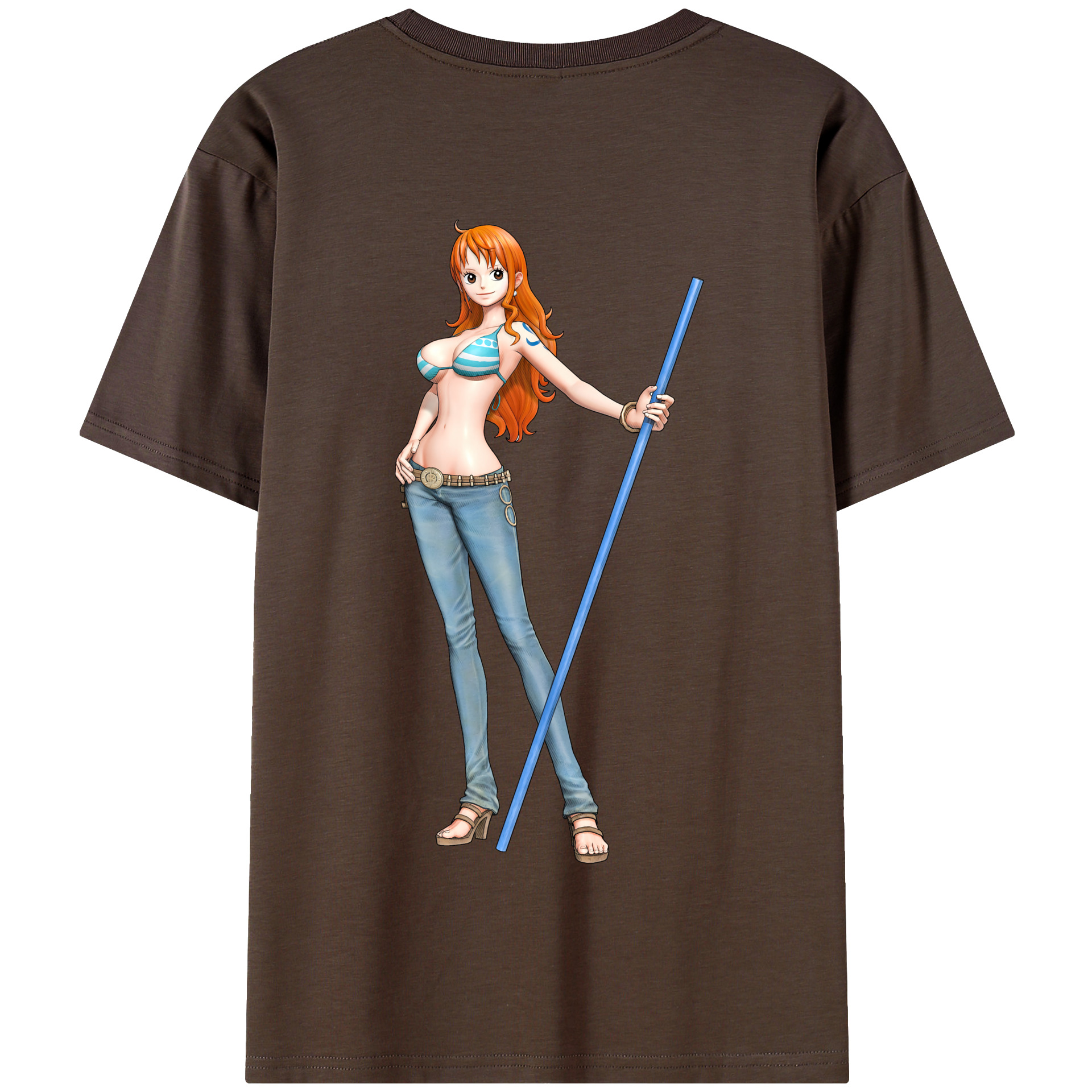 ワンピース ナミ ONE PIECE Nami 綿100％半袖Tシャツ（背面プリント）