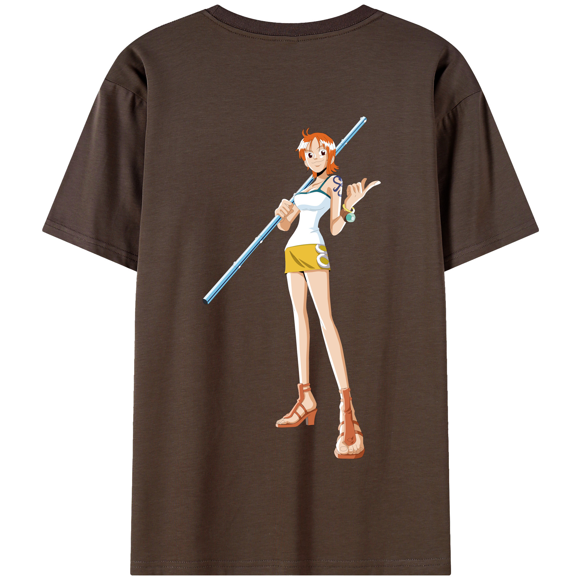 ワンピース ナミ ONE PIECE Nami 綿100％半袖Tシャツ（背面プリント）