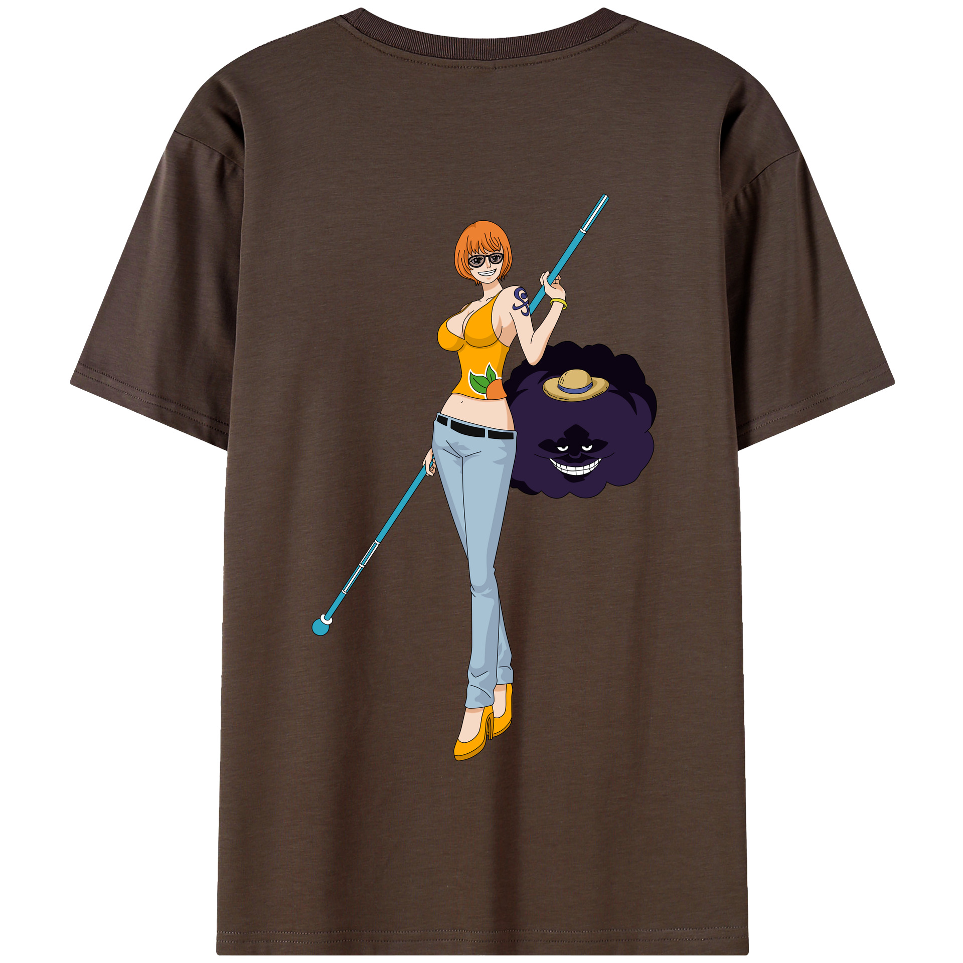ワンピース ナミ ONE PIECE Nami 綿100％半袖Tシャツ（背面プリント）