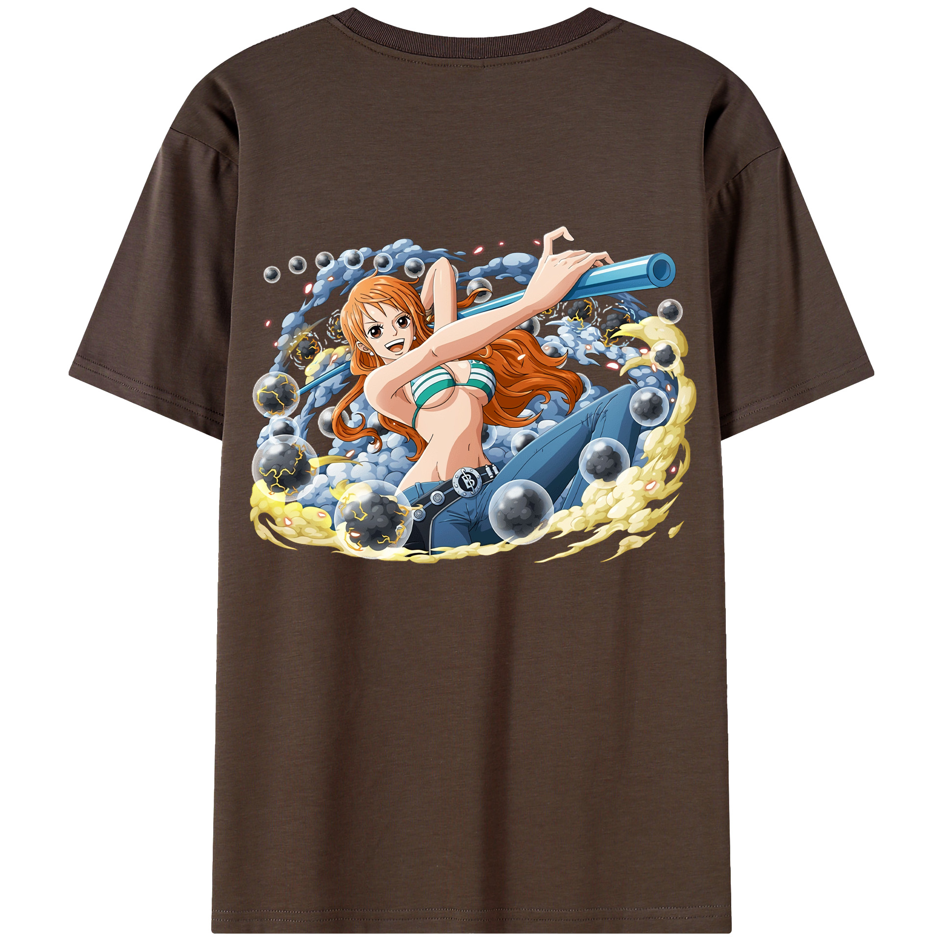ワンピース ナミ ONE PIECE Nami 綿100％半袖Tシャツ（背面プリント）