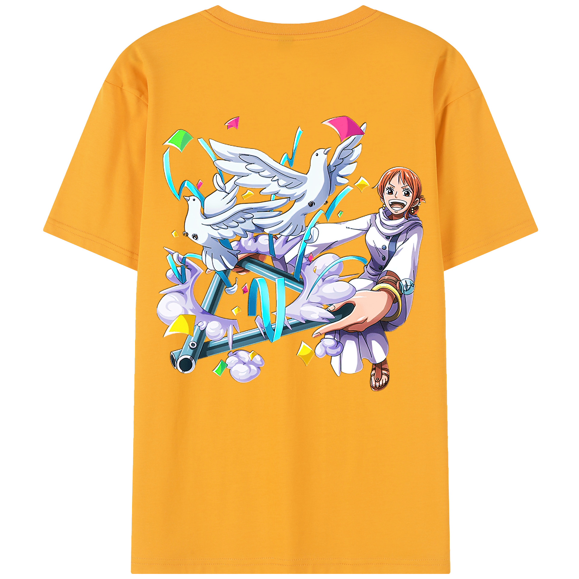 ワンピース ナミ ONE PIECE Nami 綿100％半袖Tシャツ（背面プリント）
