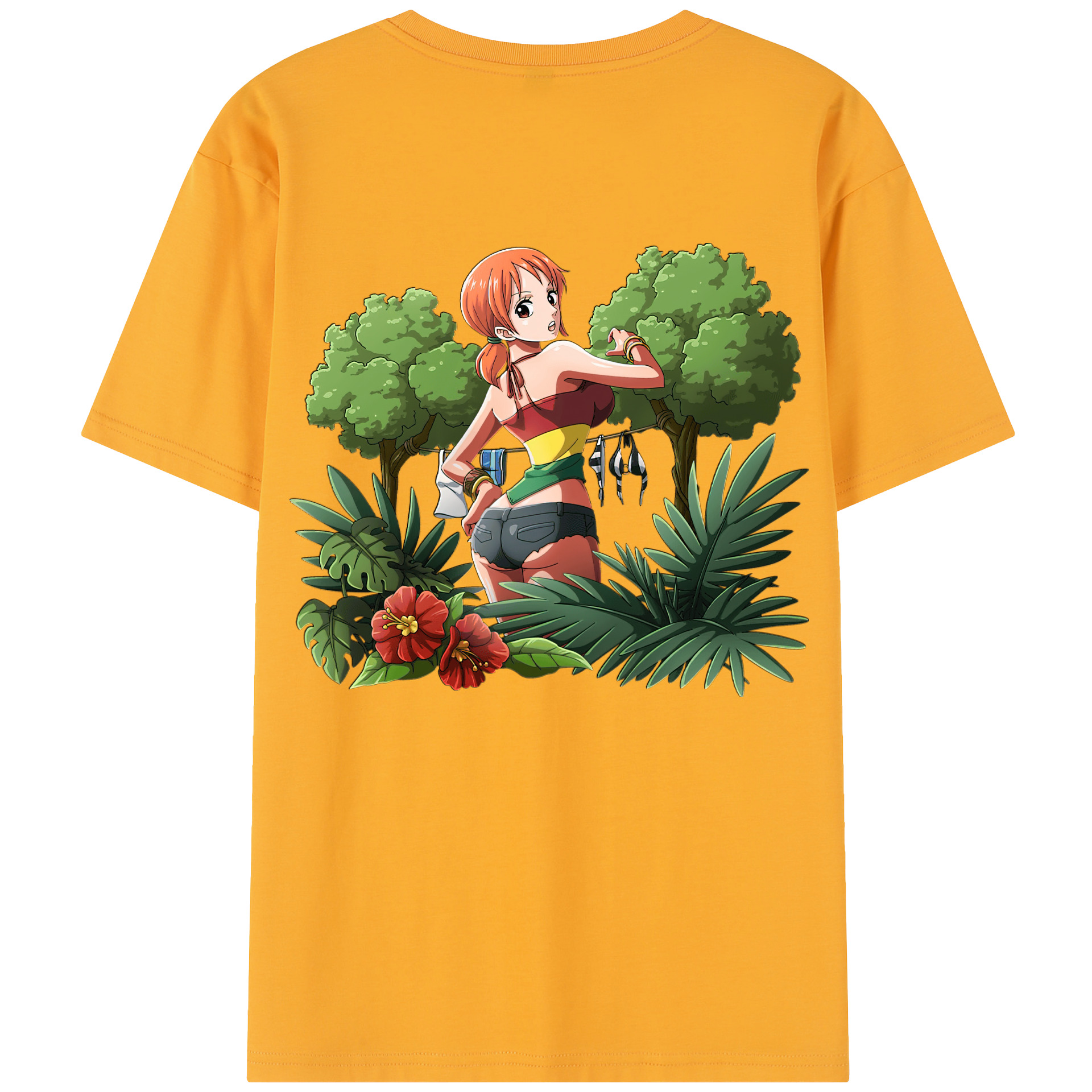ワンピース ナミ ONE PIECE Nami 綿100％半袖Tシャツ（背面プリント）