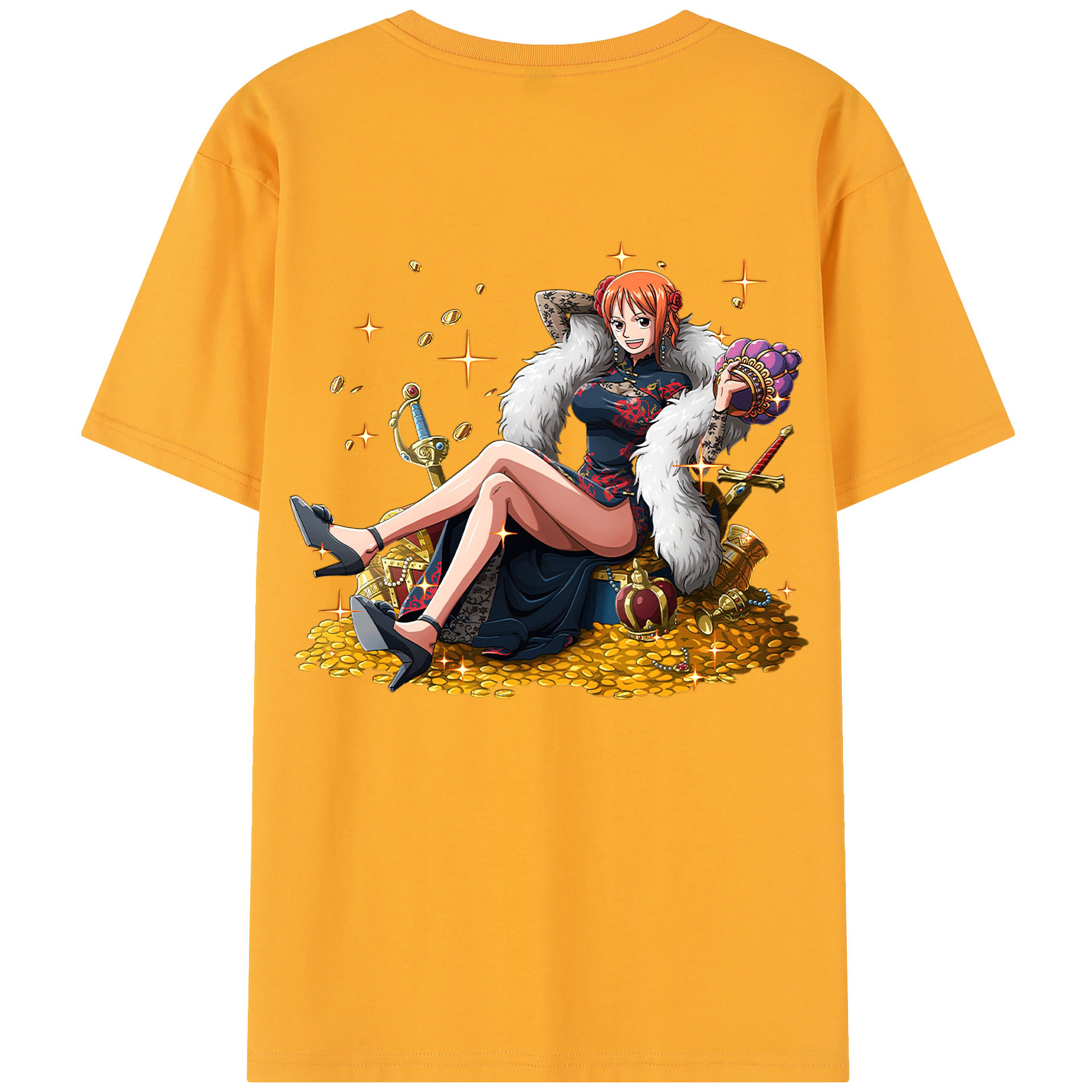 ワンピース ナミ ONE PIECE Nami 綿100％半袖Tシャツ（背面プリント）