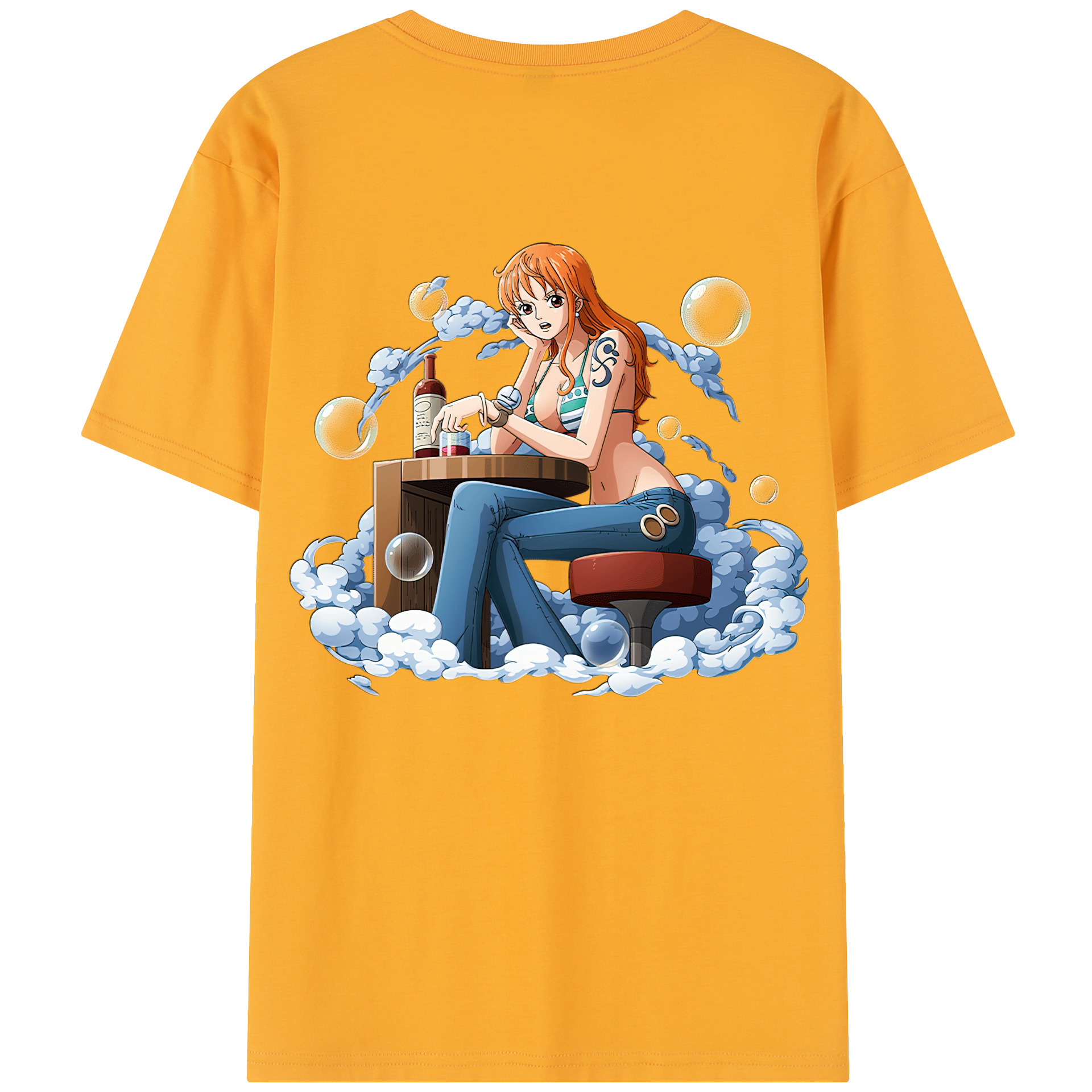 ワンピース ナミ ONE PIECE Nami 綿100％半袖Tシャツ（背面プリント）