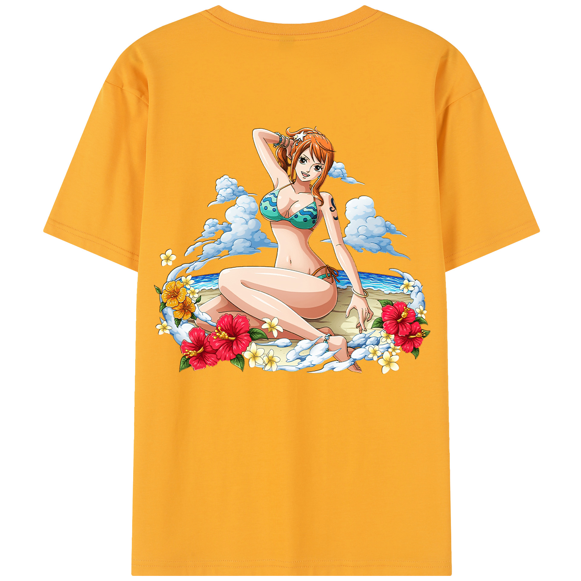 ワンピース ナミ ONE PIECE Nami 綿100％半袖Tシャツ（背面プリント）