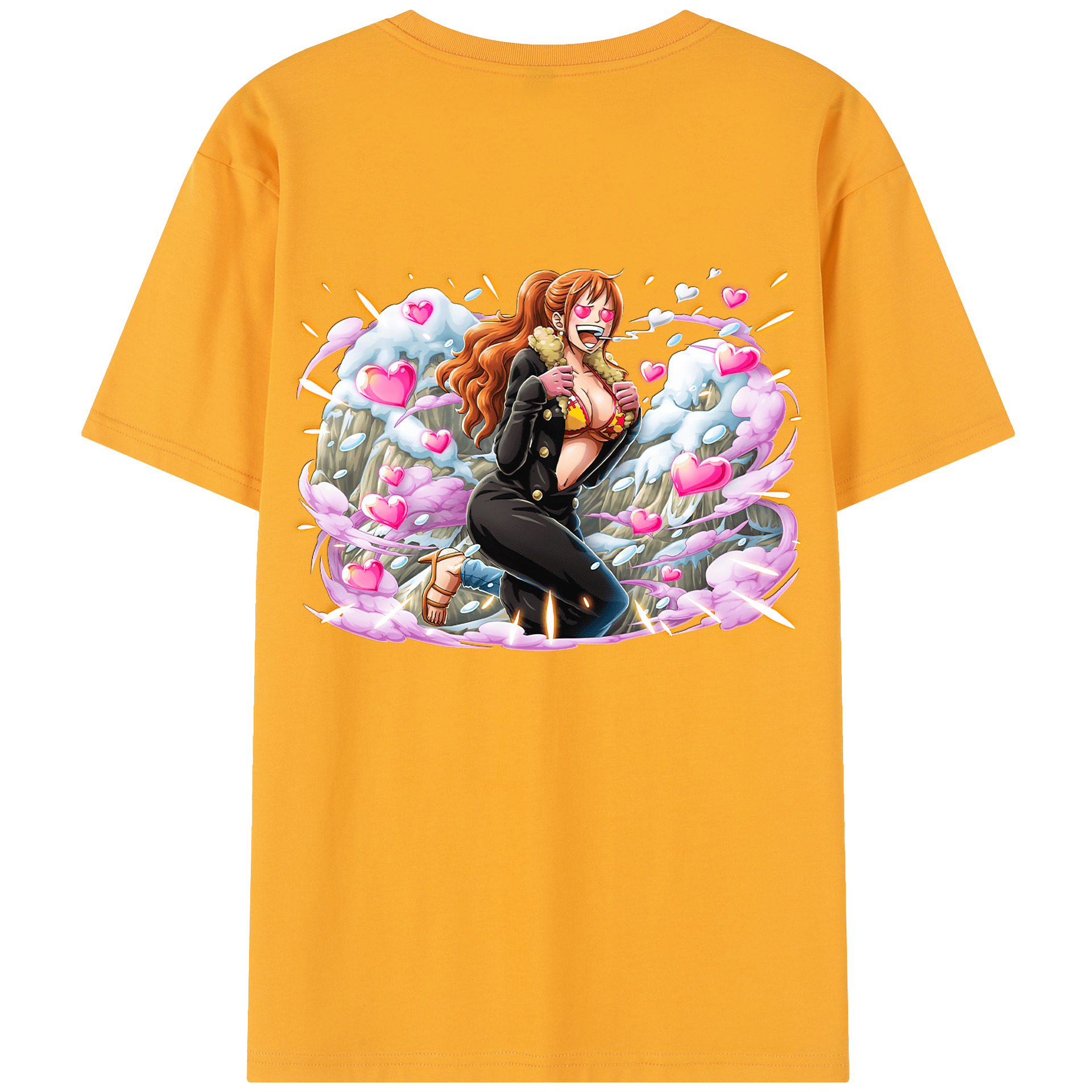 ワンピース ナミ ONE PIECE Nami 綿100％半袖Tシャツ（背面プリント）
