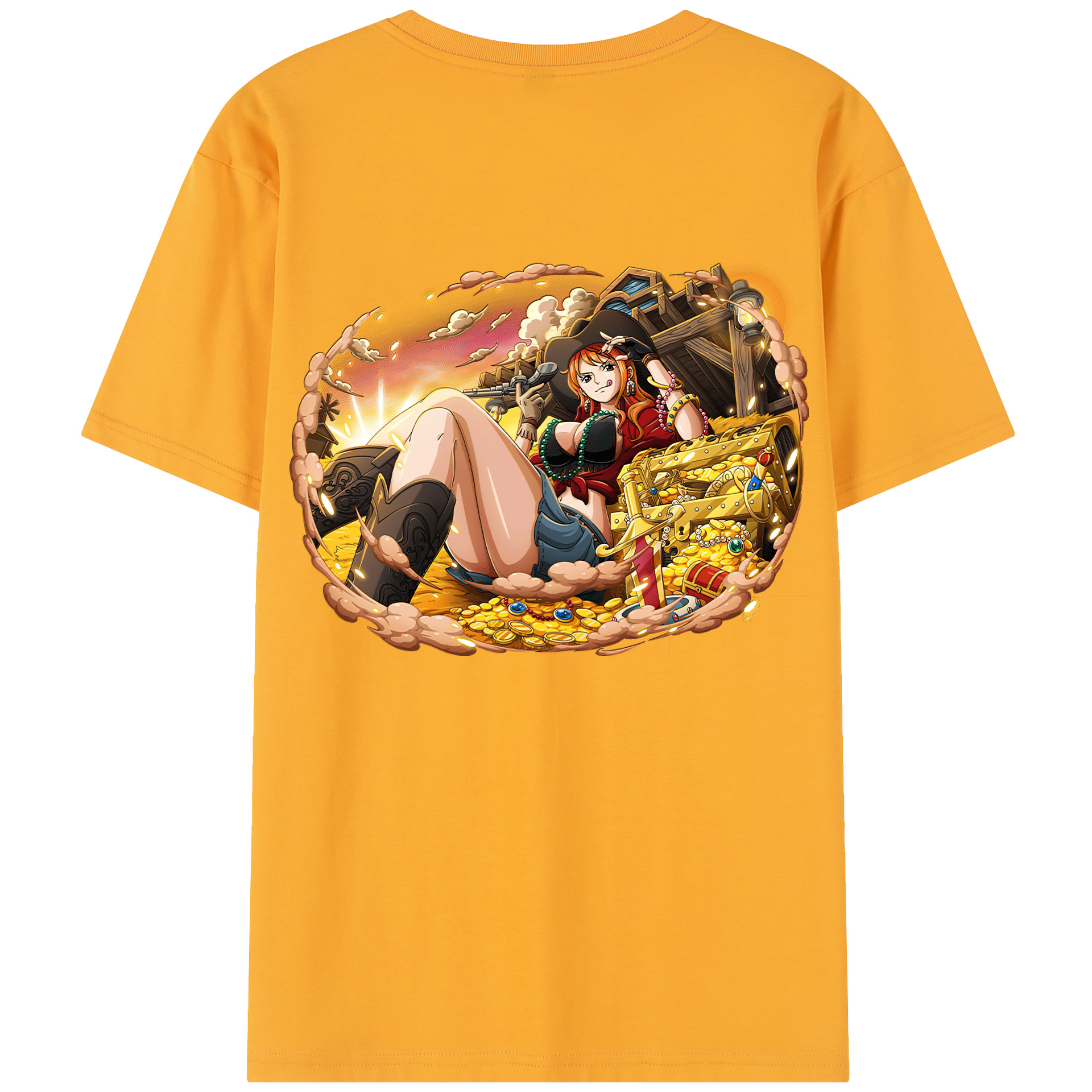 ワンピース ナミ ONE PIECE Nami 綿100％半袖Tシャツ（背面プリント）