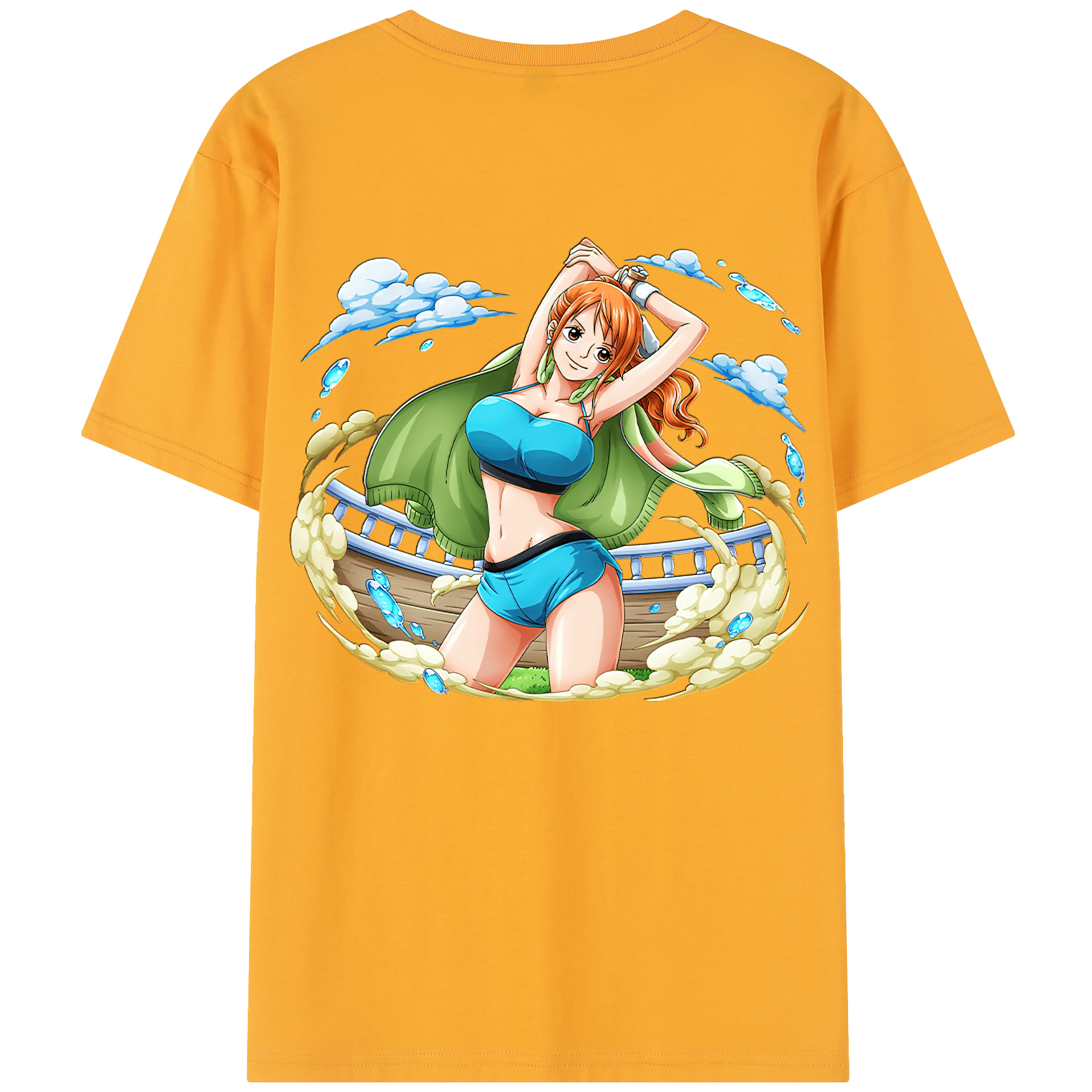 ワンピース ナミ ONE PIECE Nami 綿100％半袖Tシャツ（背面プリント）