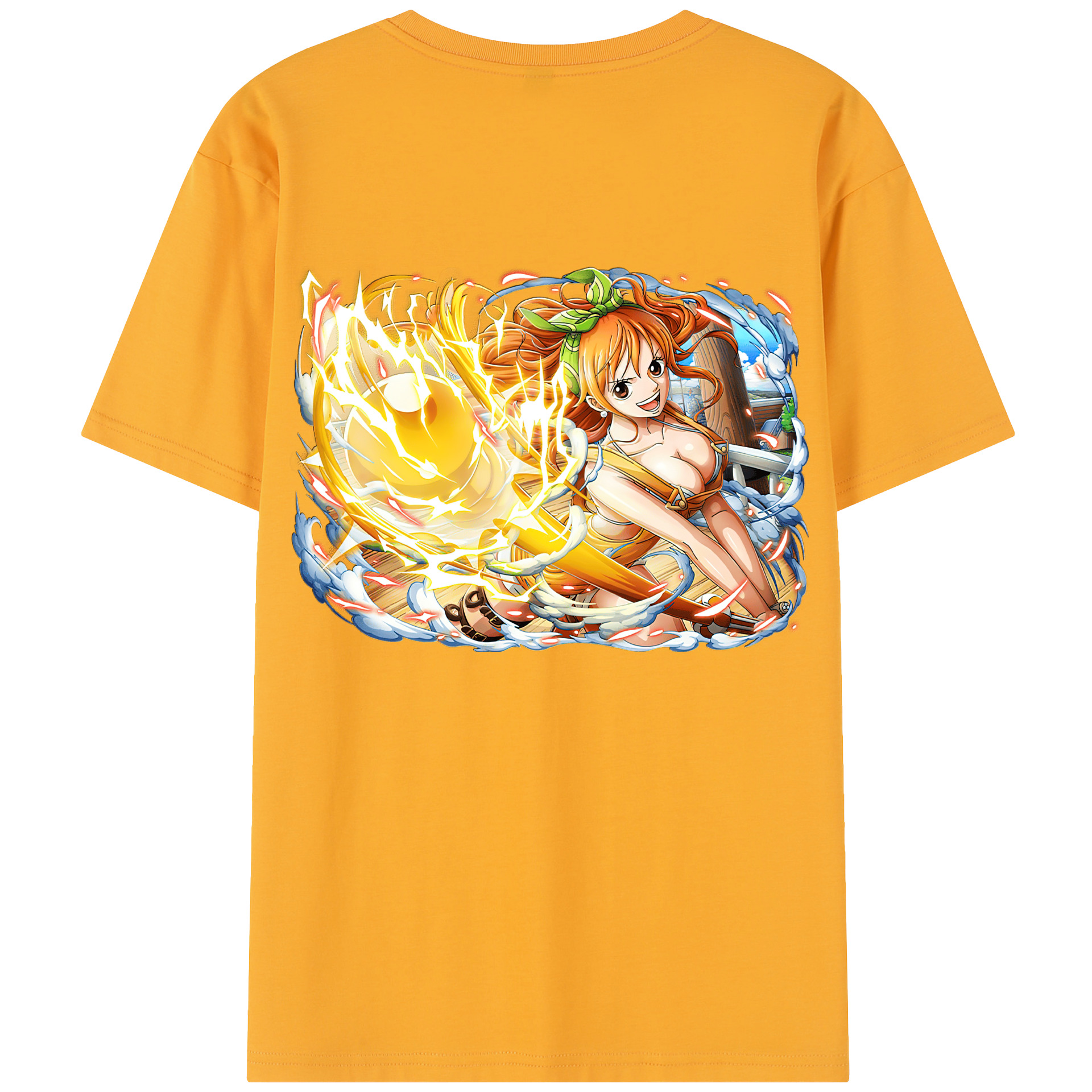ワンピース ナミ ONE PIECE Nami 綿100％半袖Tシャツ（背面プリント）